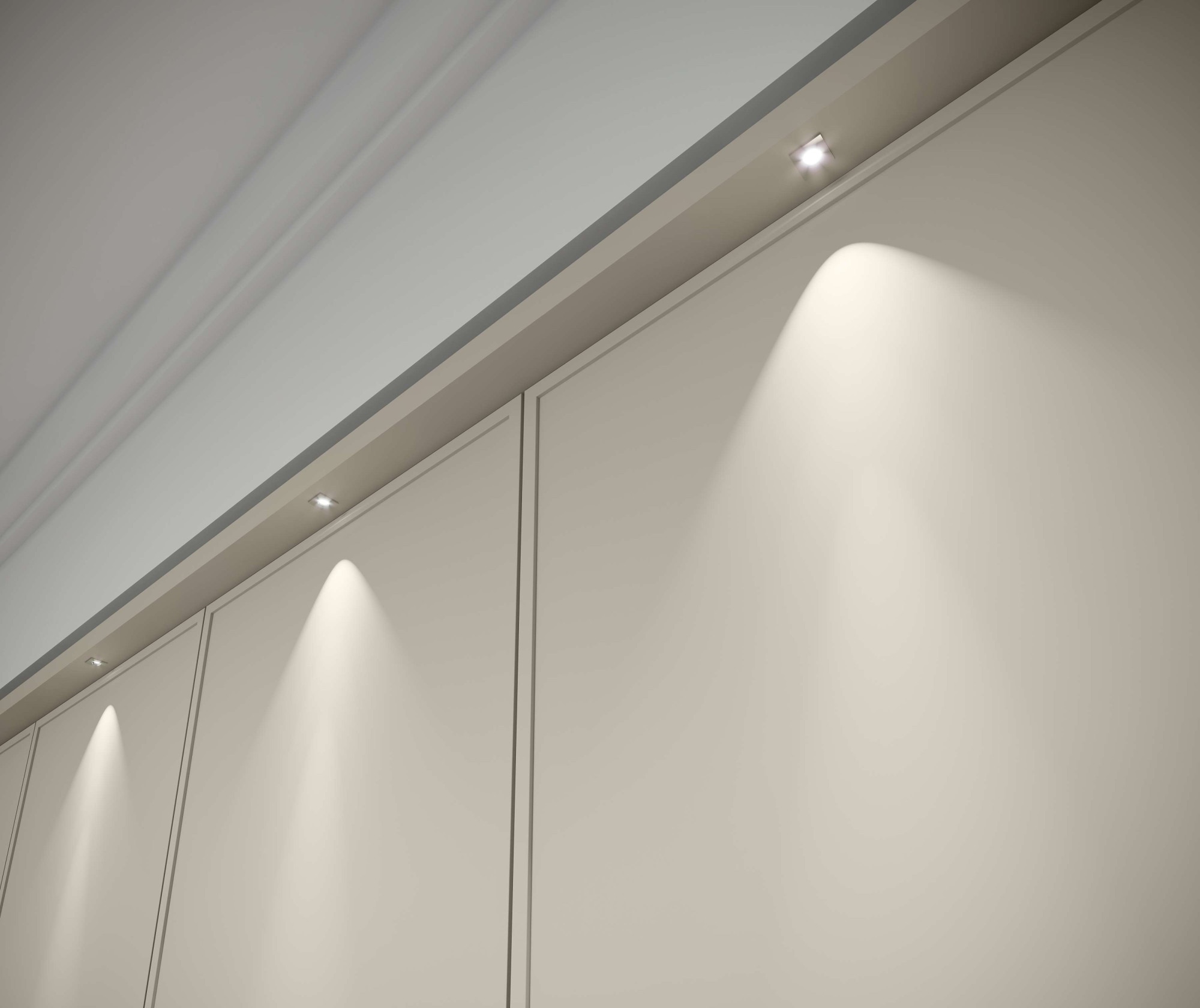 Places of Style Drehtürenschrank »Opera mit oder ohne Kranz inkl. LED-Bel.,B 227,272,317 oder 362 cm«, UV lackiert, Soft Close Funktion, Höhenverstellbare Füße