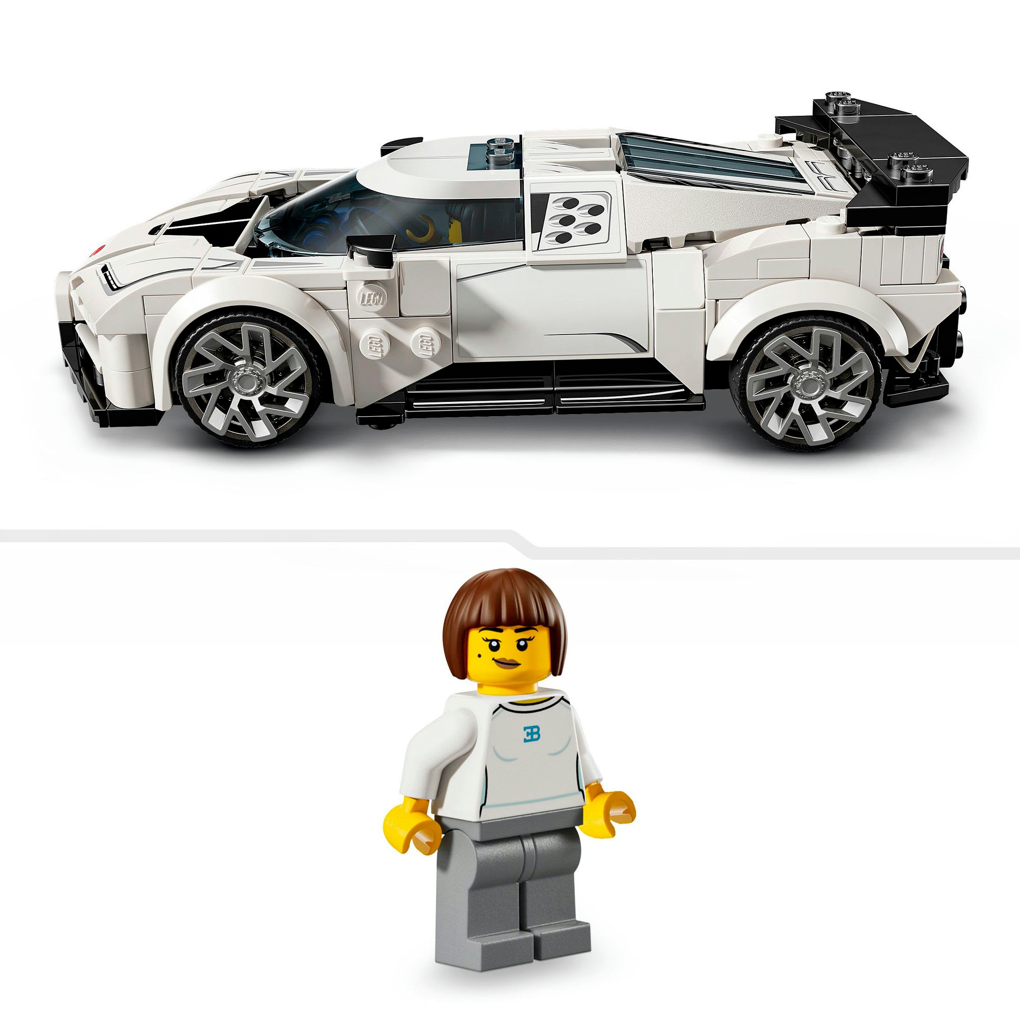 LEGO® Konstruktionsspielsteine »Bugatti Centodieci Hypersportwagen (77240), LEGO Speed Champions«, (291 St.), Made in Europe