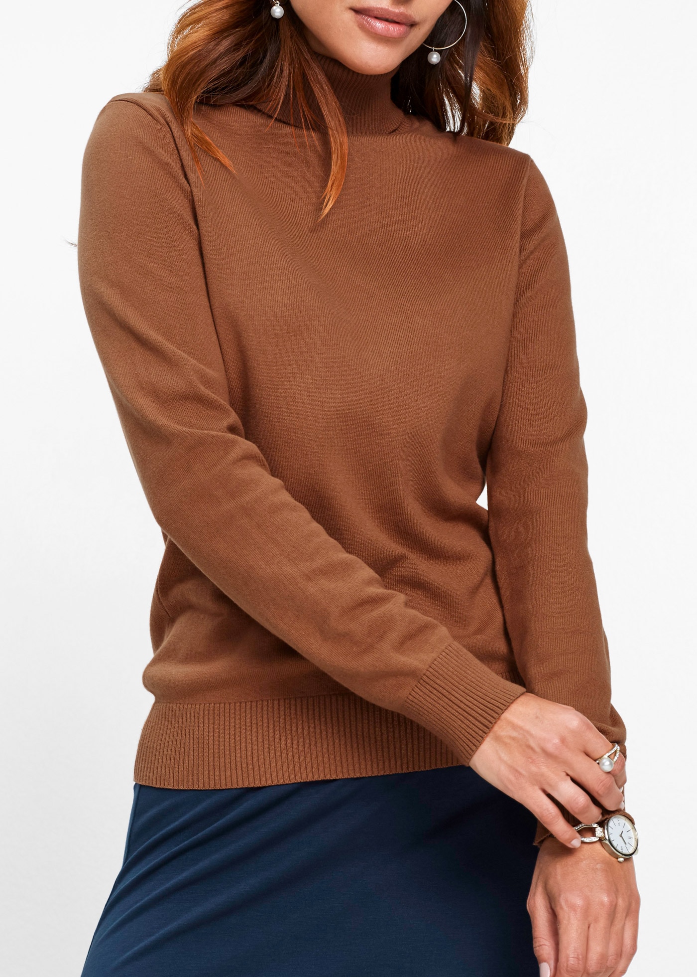 bonprix Rollkragenpullover »Rollkragenpullover« aus Feinstrick, mit hohem Baumwoll-Anteil, figurbetont, hüftbedeckend