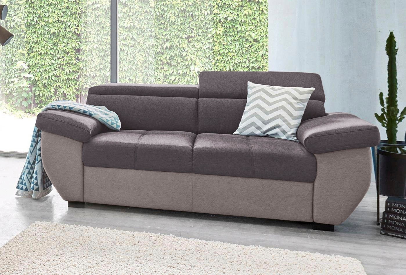 COTTA Polstergarnitur »Speedway«, (Set), Set: bestehend aus 2-Sitzer Sofa und Hocker, frei im Raum stellbar