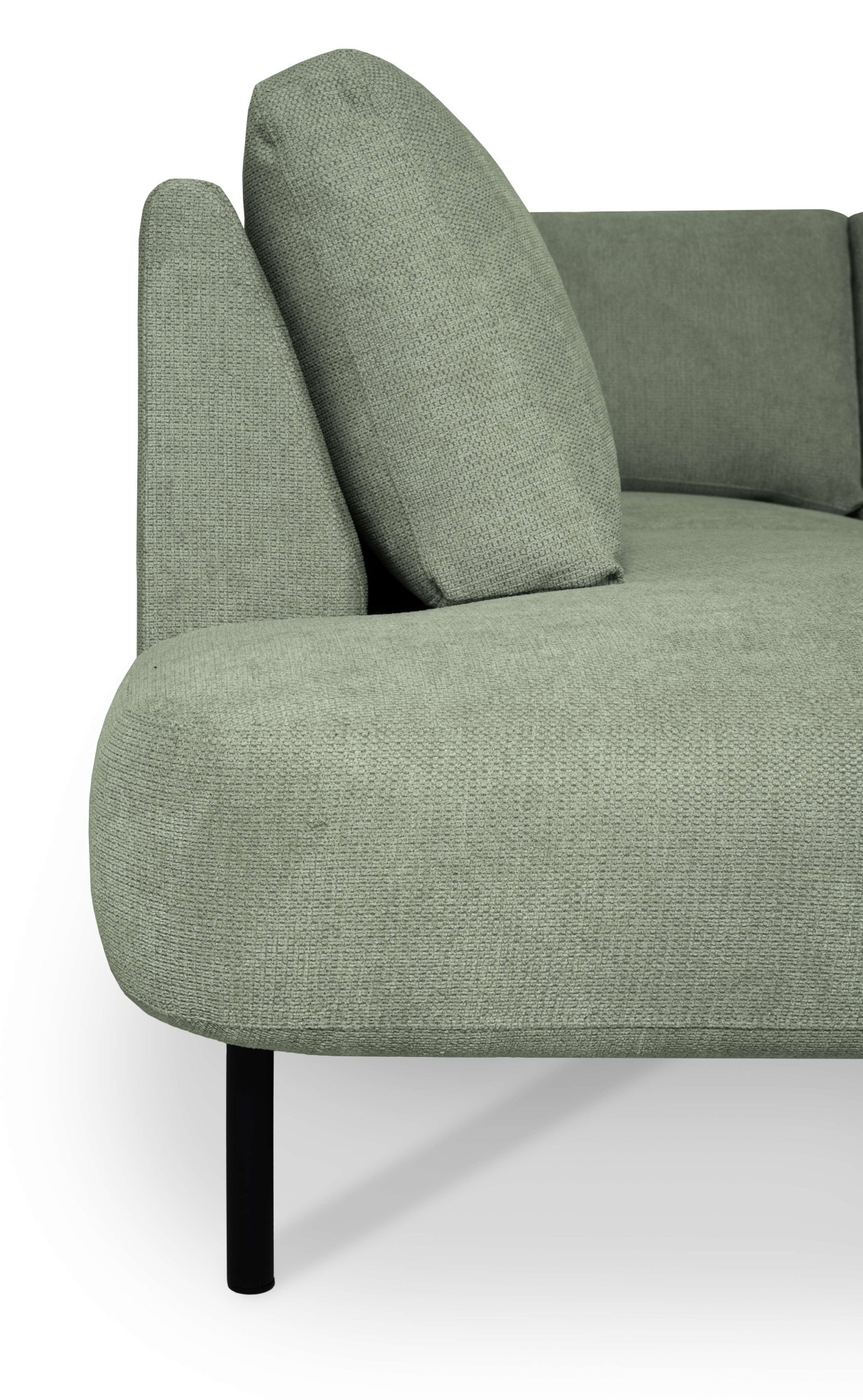 Places of Style Wohnlandschaft »Cesola«, in weichem Chenille-Stoff, Breite 327 cm, mit schwarzen Metallfüßen