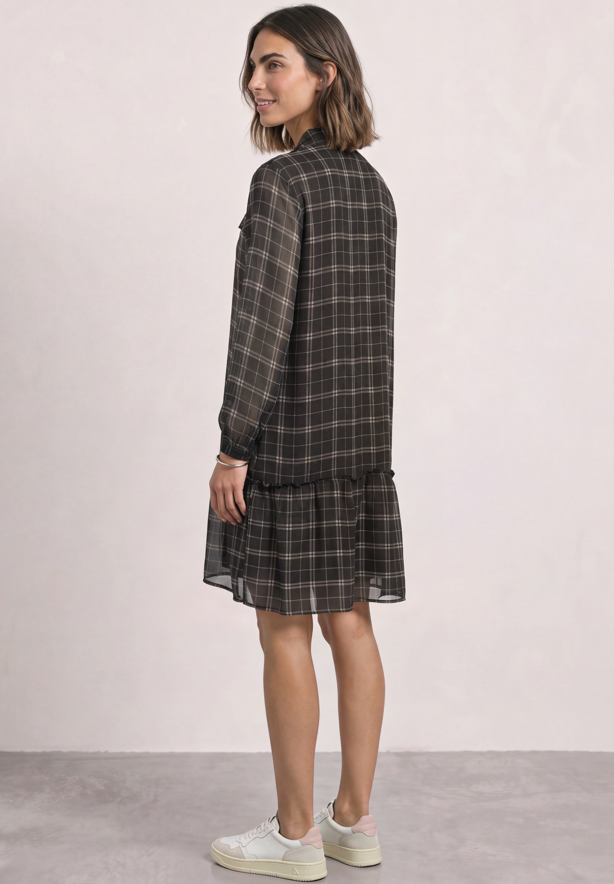 STREET ONE Midikleid Ohne Taschen mit Schleifendetail