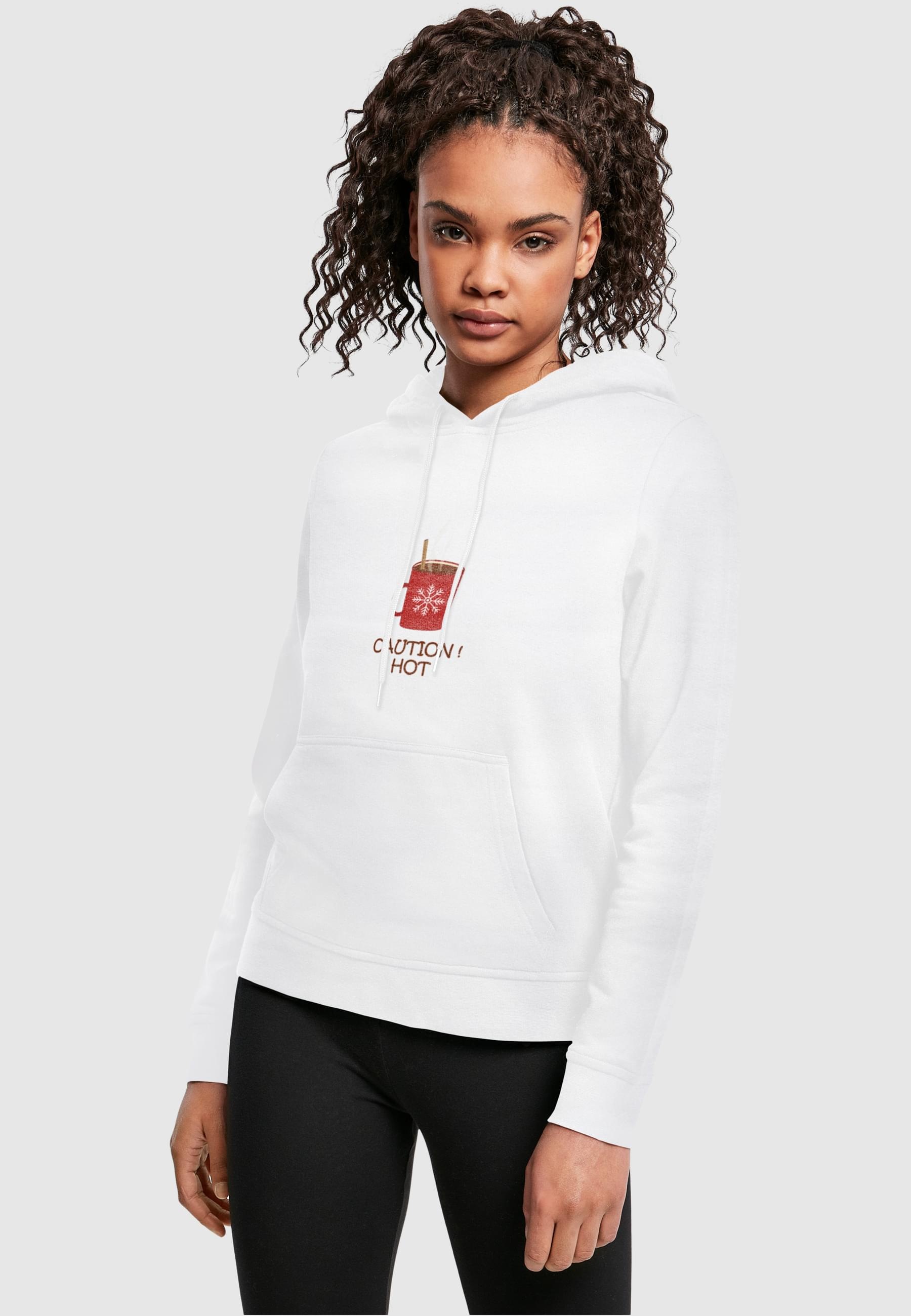 Merchcode Kapuzenpullover »Merchcode Damen Ladies Caution Hot Basic Hoody«, (1 tlg.)