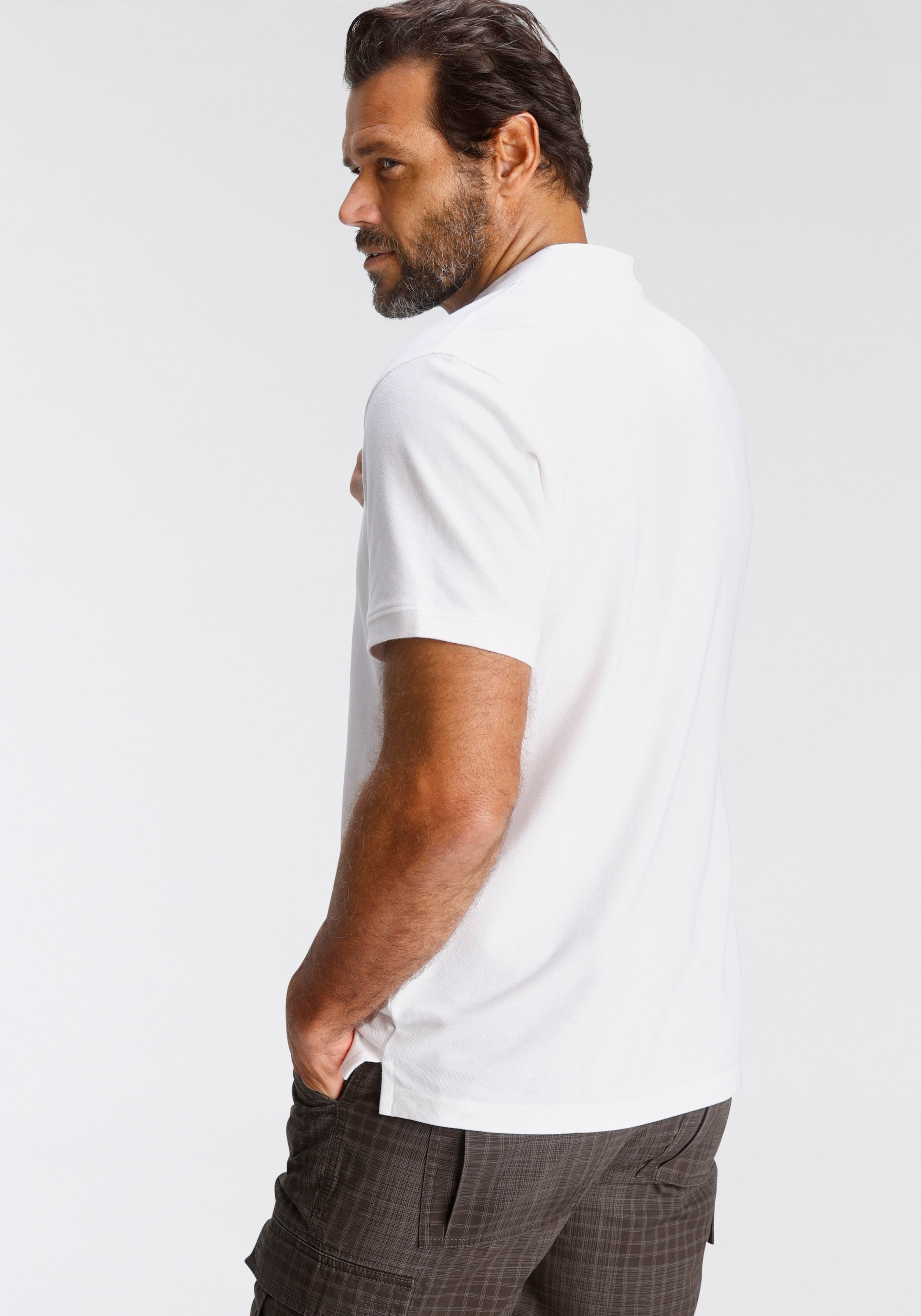 Mans World Poloshirt, Kurzarm, lockere Passform, unifarben günstig online kaufen