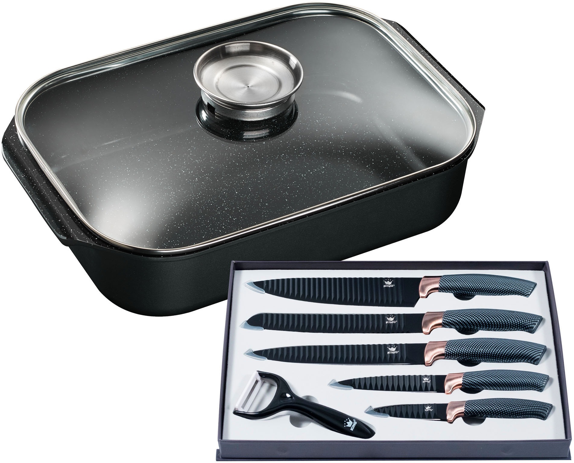 KING Bräter Set, 8 Stk. tlg. Aluminiumguss günstig online kaufen