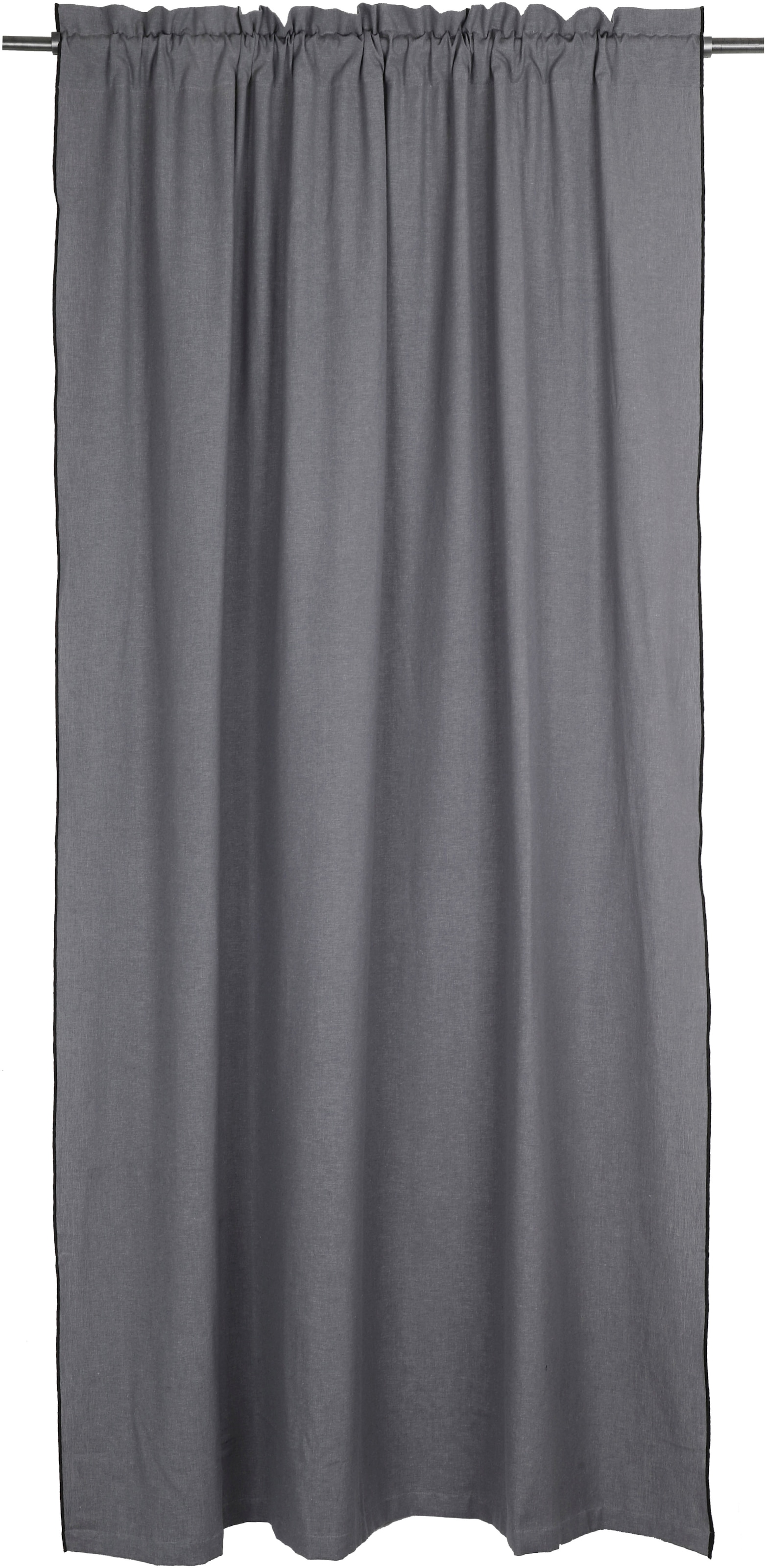 | schwarzen Vorhang »Ellen«, BAUR St.), Unifarben blickdicht, andas Größen Overlocknaht, (1 mit verschiedene
