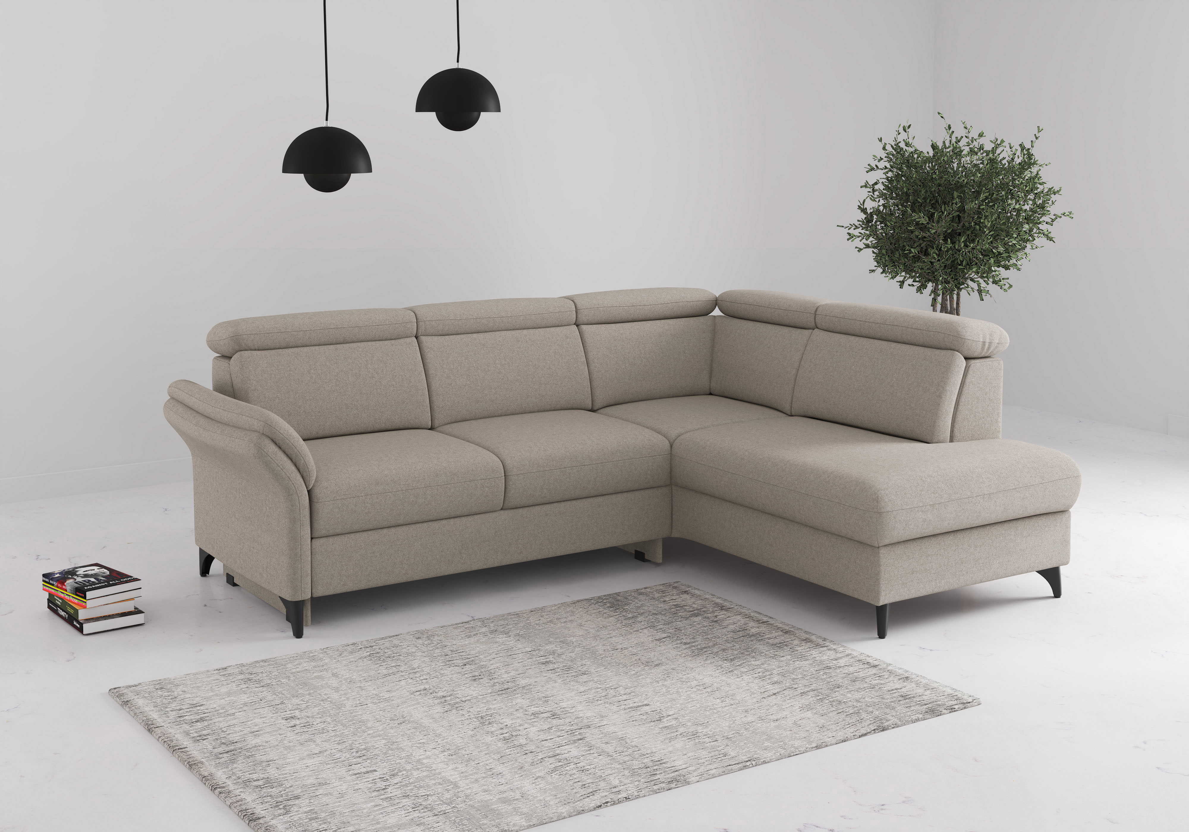 sit&more Ecksofa "Glendale, L-Form" inkl. Kopfteilverstellung, wahlweise mit Vorziehsitz und Bettkasten
