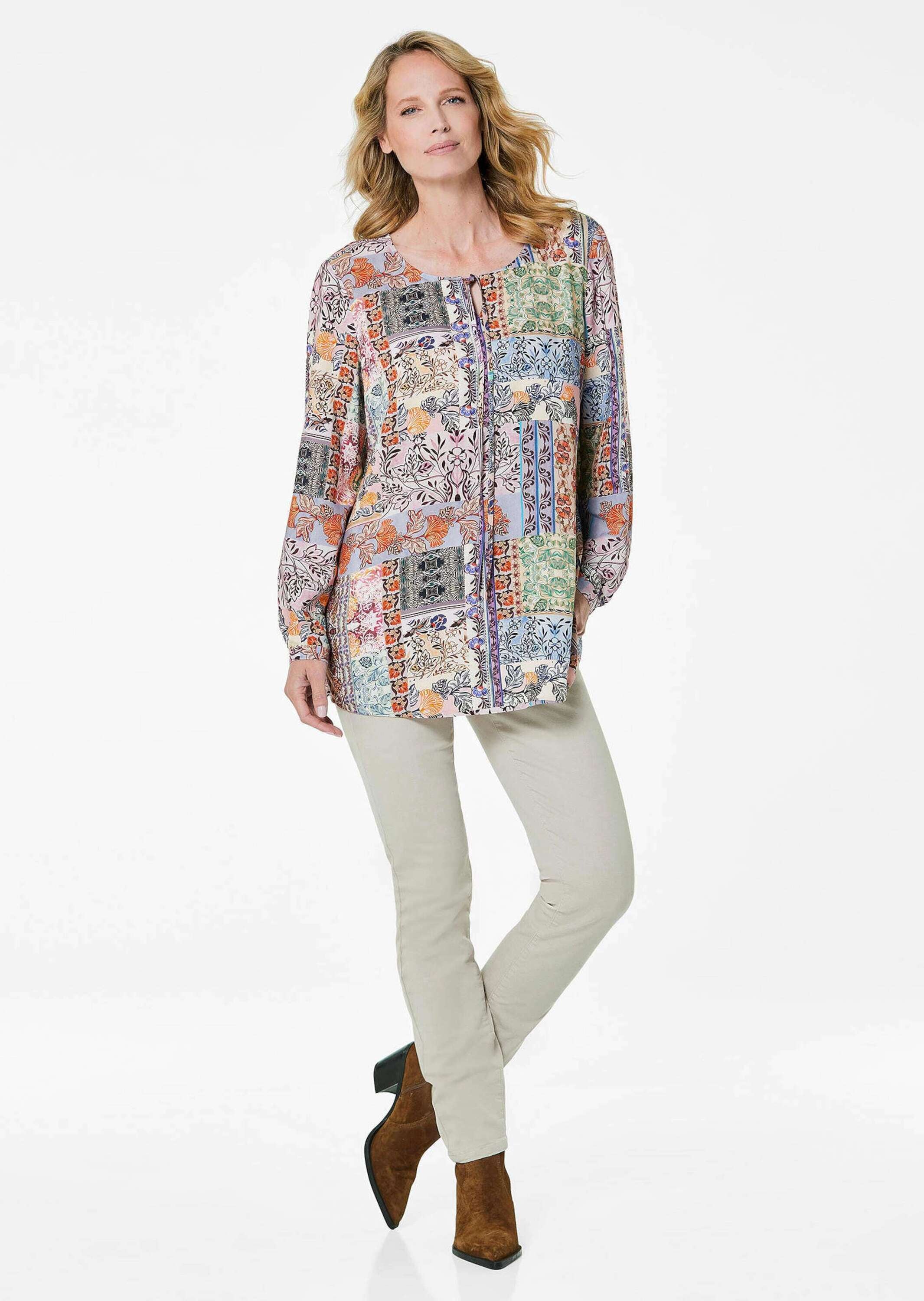 GOLDNER Schlupfbluse »Kurzgröße Druckbluse«