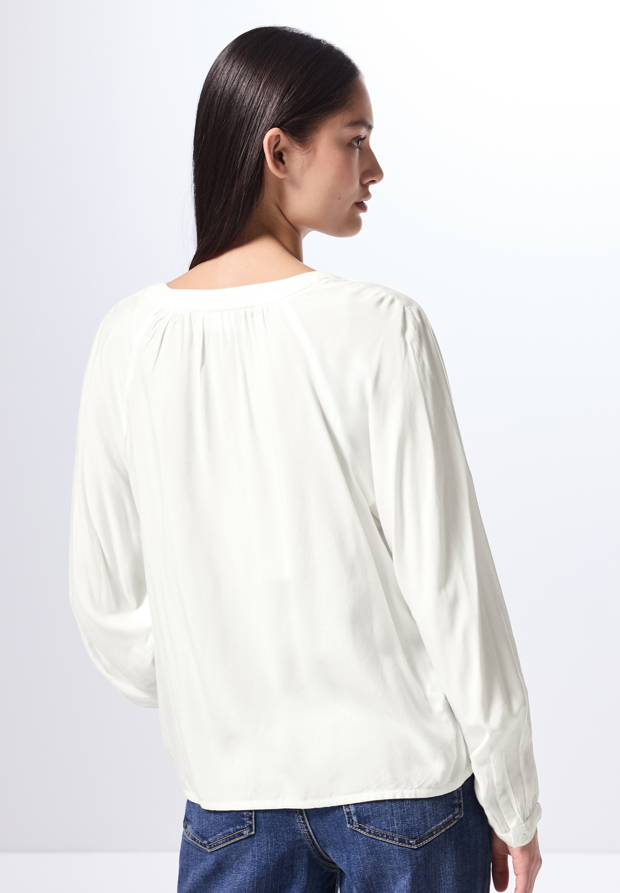 STREET ONE STUDIO Langarmbluse, aus softer Viskose