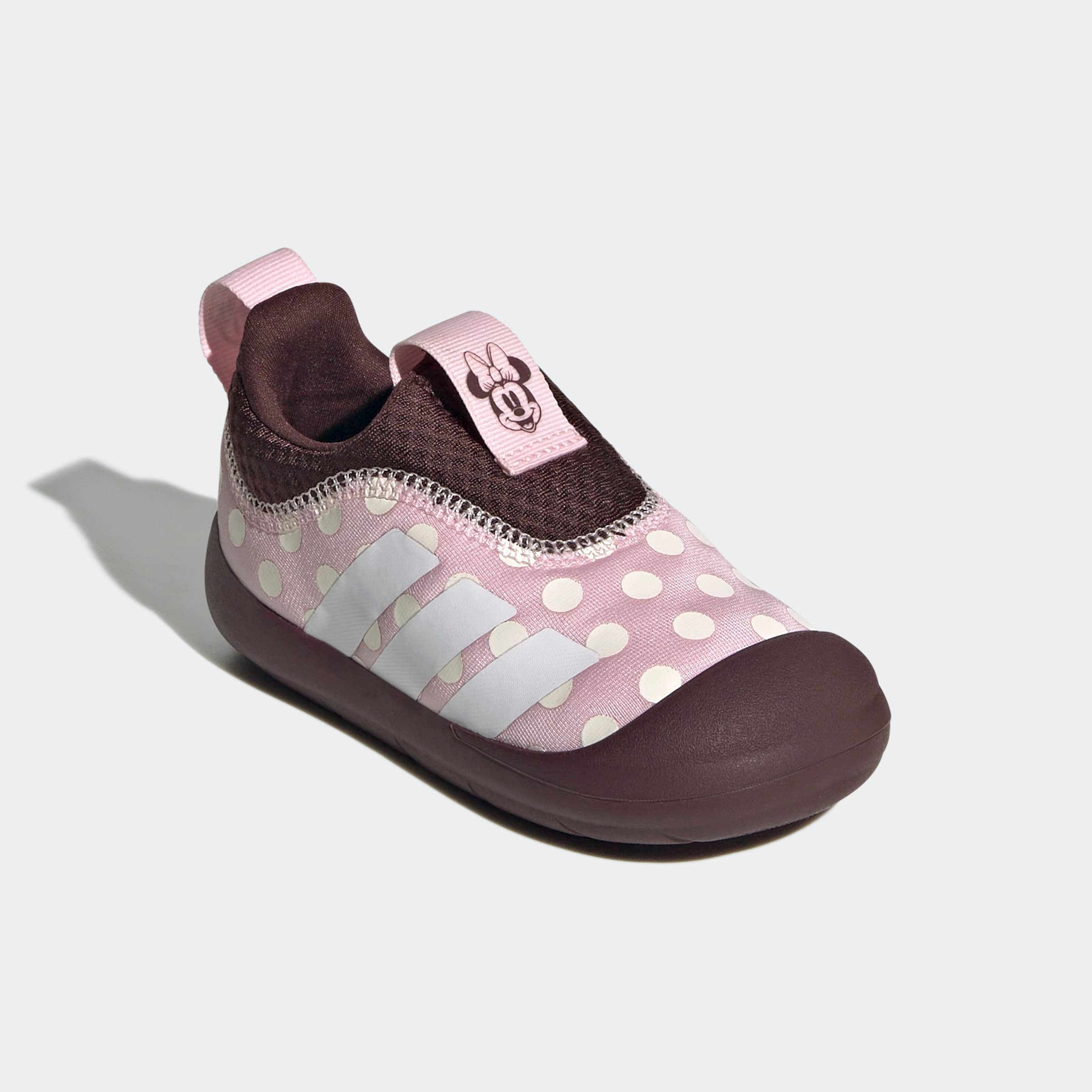 Mädchen Slip-On Sneaker "ADIDAS DISNEY MINNIE MAUS MONOFIT KIDS", ADIDAS SPORTSWEAR, Gr. 26clear pink, ftwr weiß, aurora ruby, Synthetik, Textil,