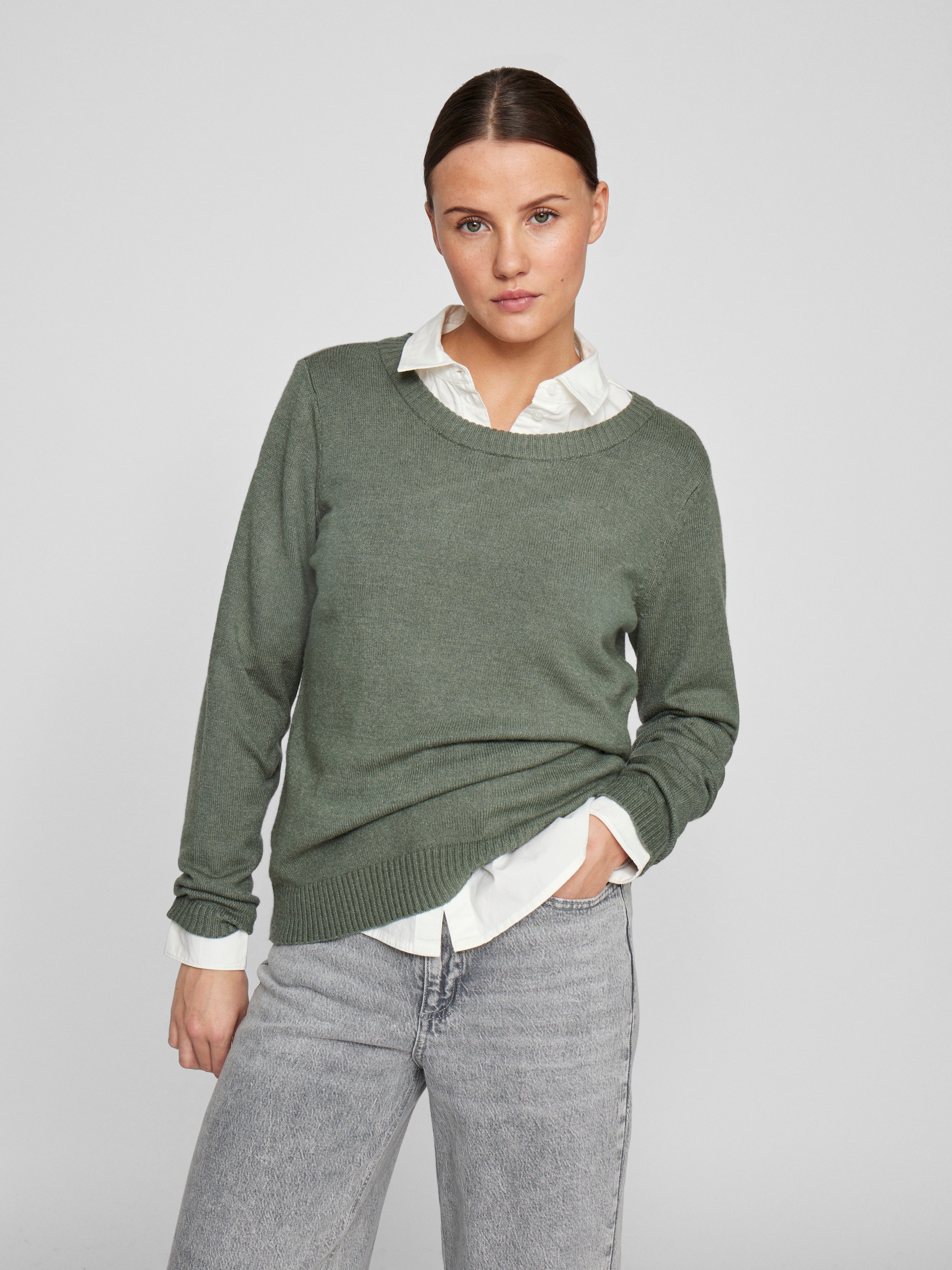 Vila Rundhalspullover "VIRIL O-NECK L/S KNIT TOP - NOOS" günstig online kaufen