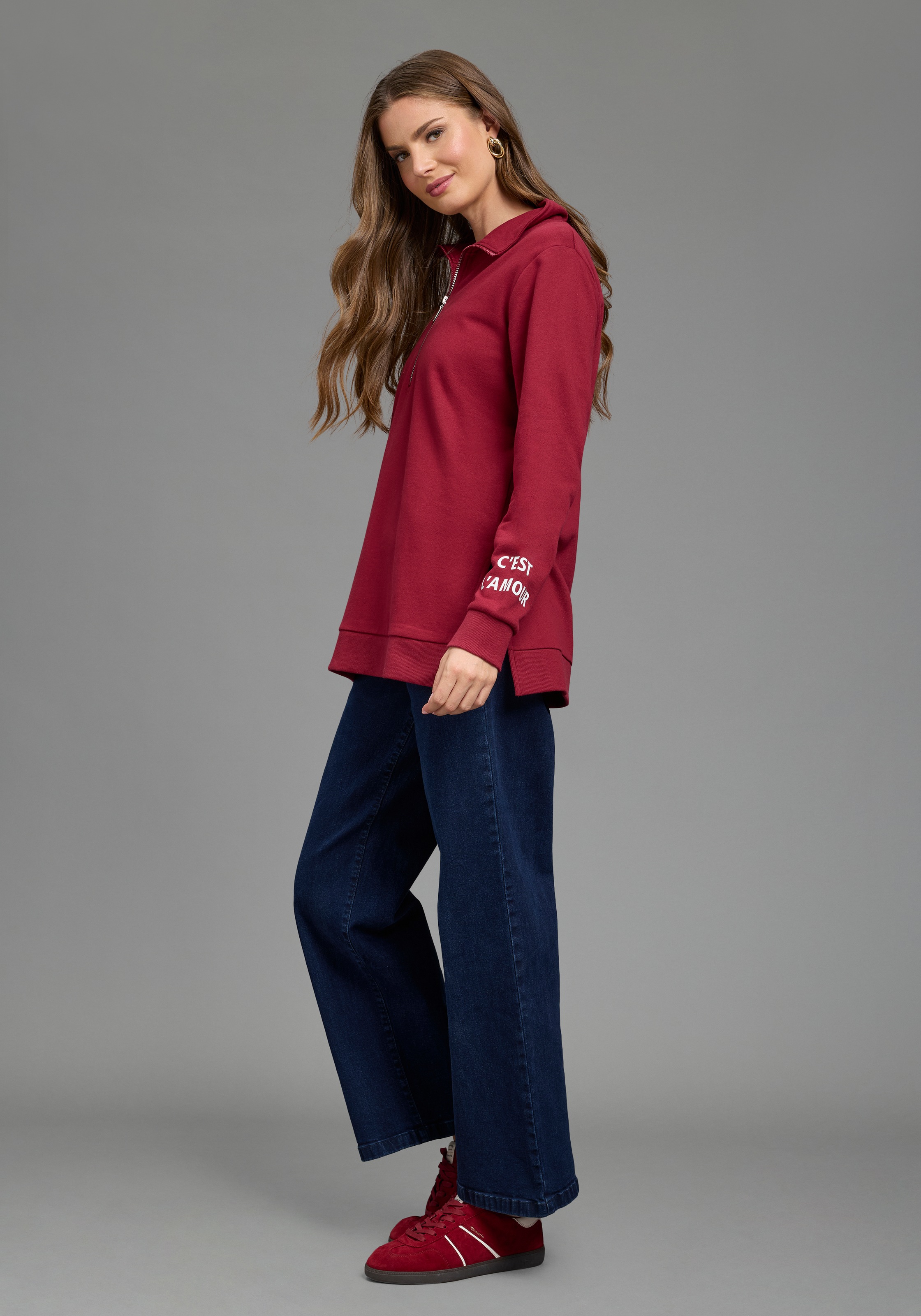 Laura Scott Longsweatshirt , in großen Größen verfügbar
