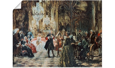 Wandbild »Flötenkonzert Friedrich des Großen.«, Orchester & Bands, (1 St.)