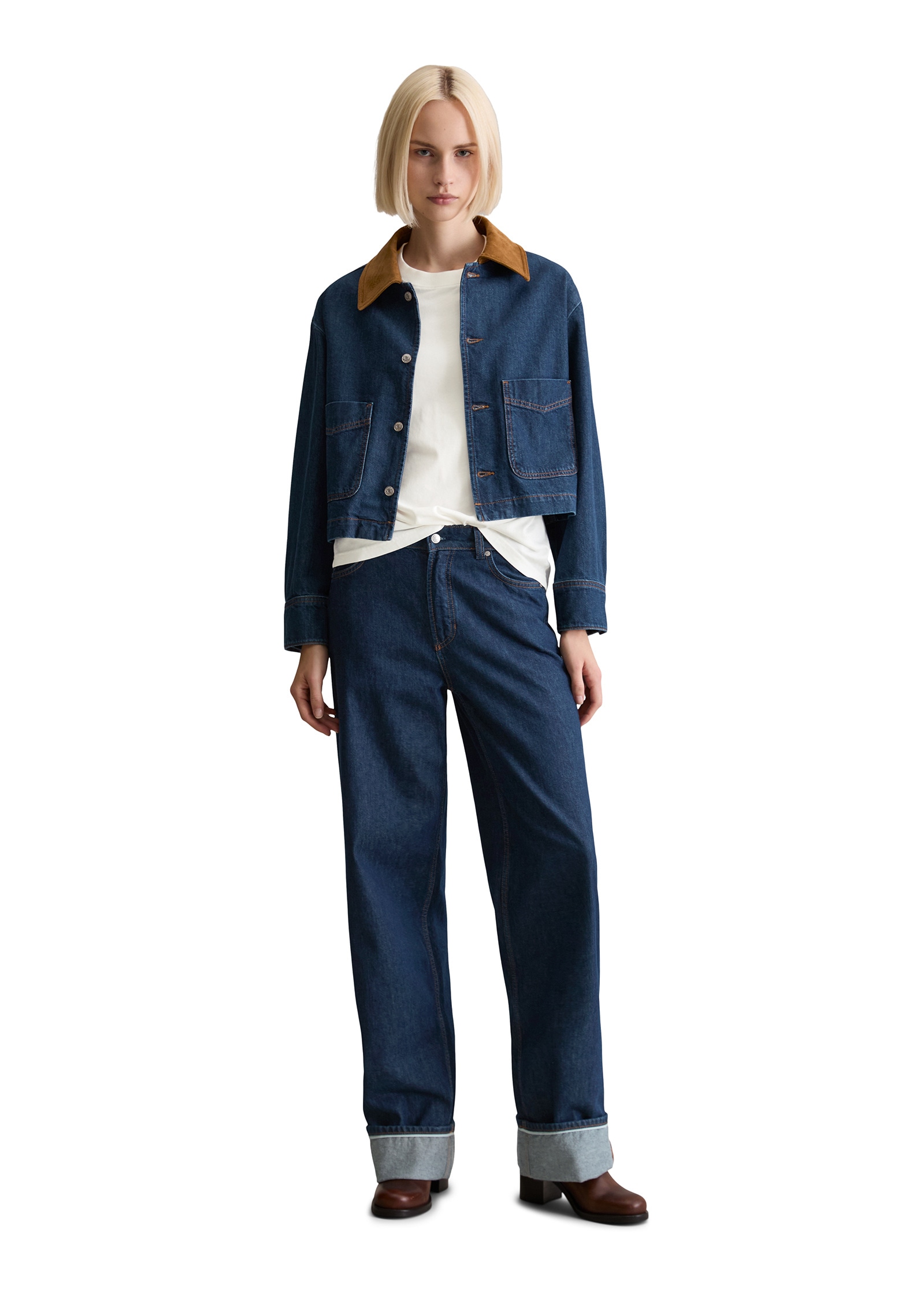 Marc O'Polo DENIM Jeansjacke »aus authentischem Rigid Denim«, ohne Kapuze