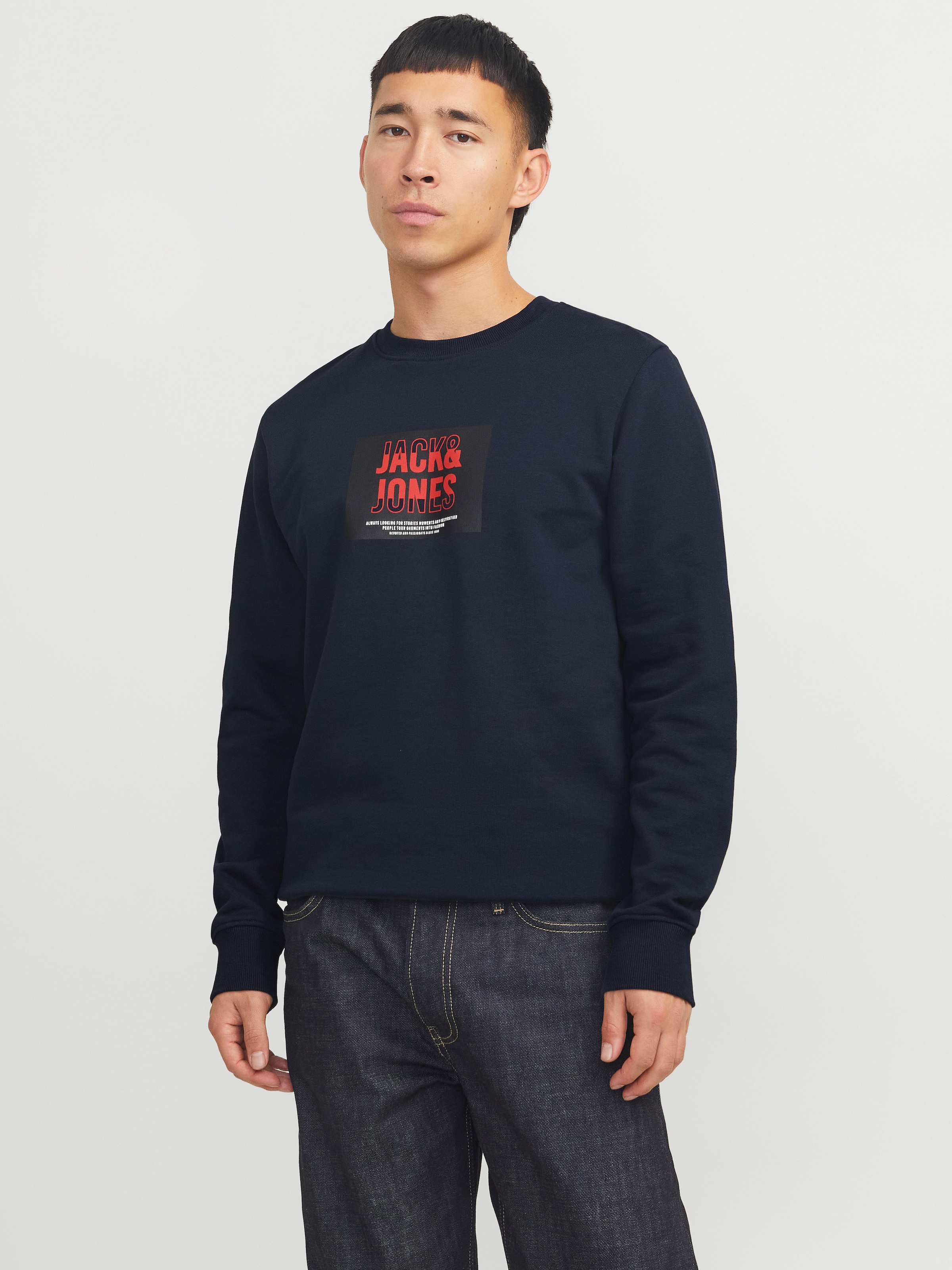 Jack & Jones Sweatshirt "JJHUDSON – Sweatshirt mit Print, Rundhals und Kapu günstig online kaufen