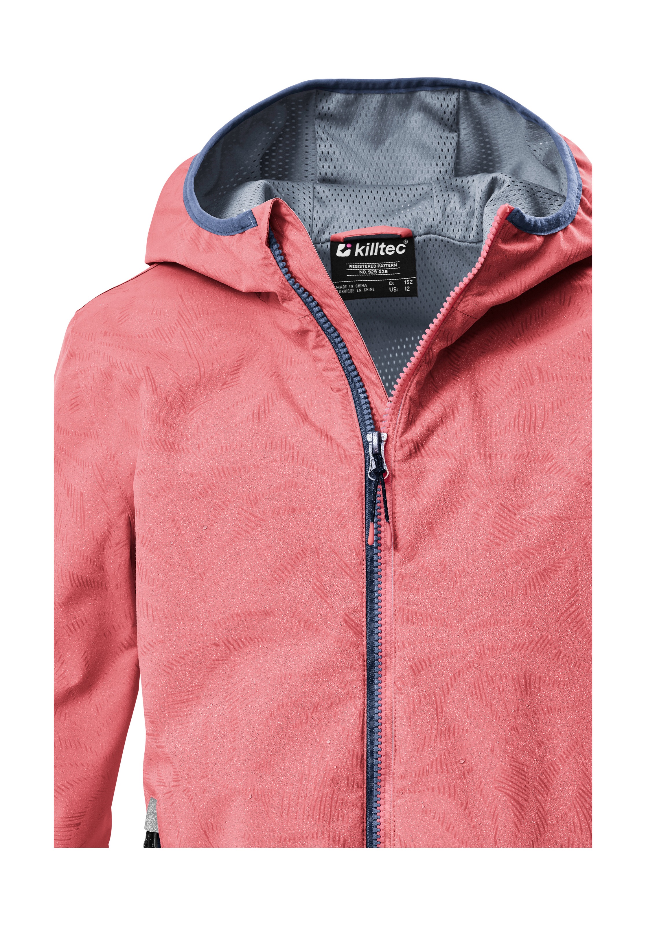 Funktionsjacke KILLTEC "KOS 156 GRLS JCKT", Mädchen, Gr. 152, hellpink, Obermaterial: 100% Polyester;Futter: 100% Polyester, Jacken Funktionsjacke, Wind- und wasserdichte Mädchenjacke mit Magic Print 2