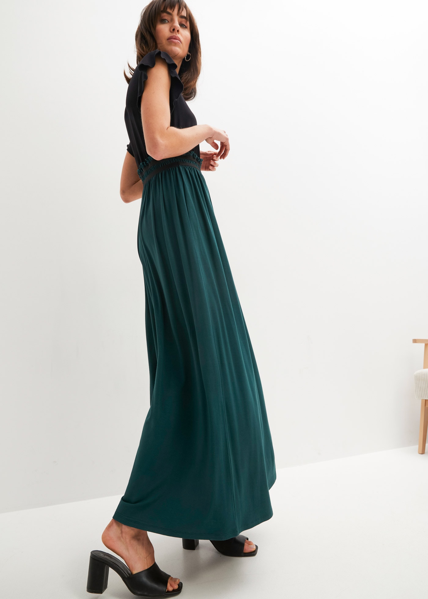 bonprix Jerseykleid 1 tlg. für Frühling und Sommer, aus Viskose und Elasthan, mit kurzem Arm