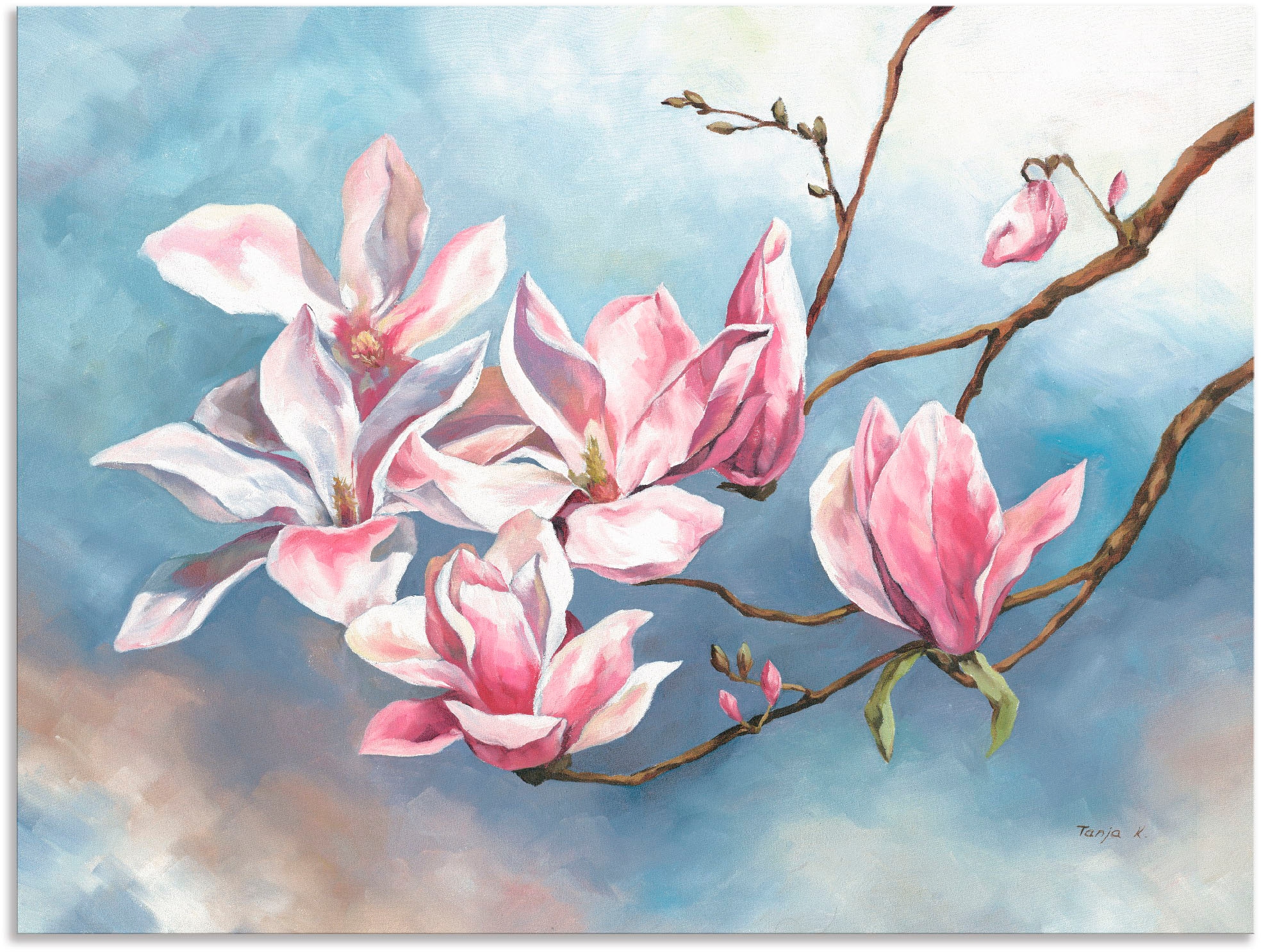 Artland Wandbild "Magnolienzweig", Blumen, (1 St.), als Alubild, Outdoorbil günstig online kaufen