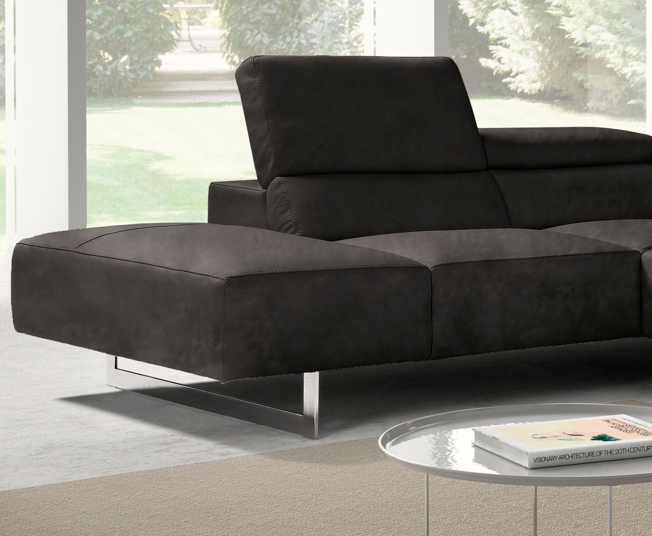 Thumbnail - Egoitaliano Ecksofa "Malika, elegant und bequem, Designsofa, L-Form", mit Ottomane, inkl. Kopfteilverstellung und chromf...