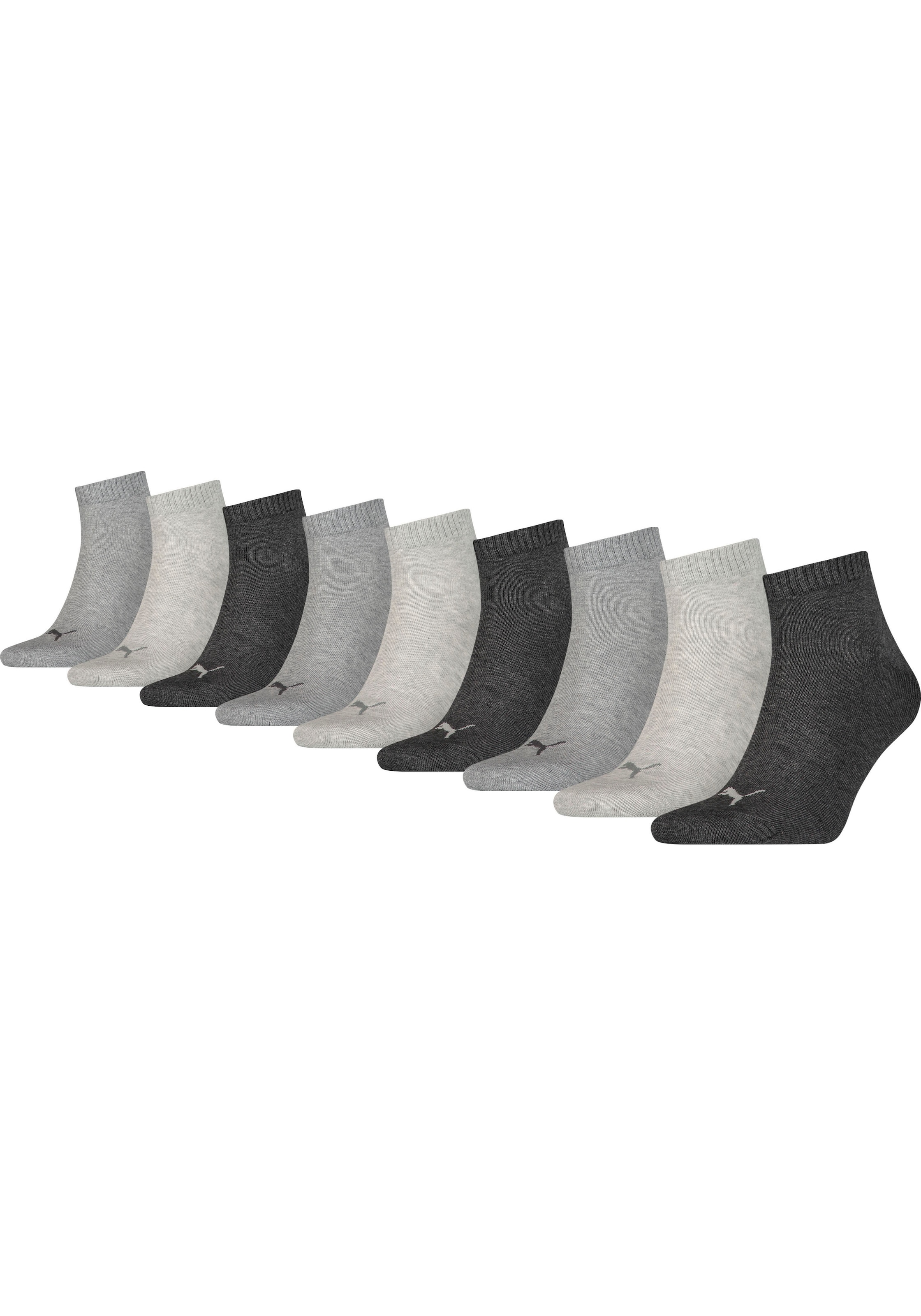 PUMA Kurzsocken "PUMA UNISEX QUARTER PLAIN 9P ECOM" 9 Paar tlg. mit Rippenb günstig online kaufen