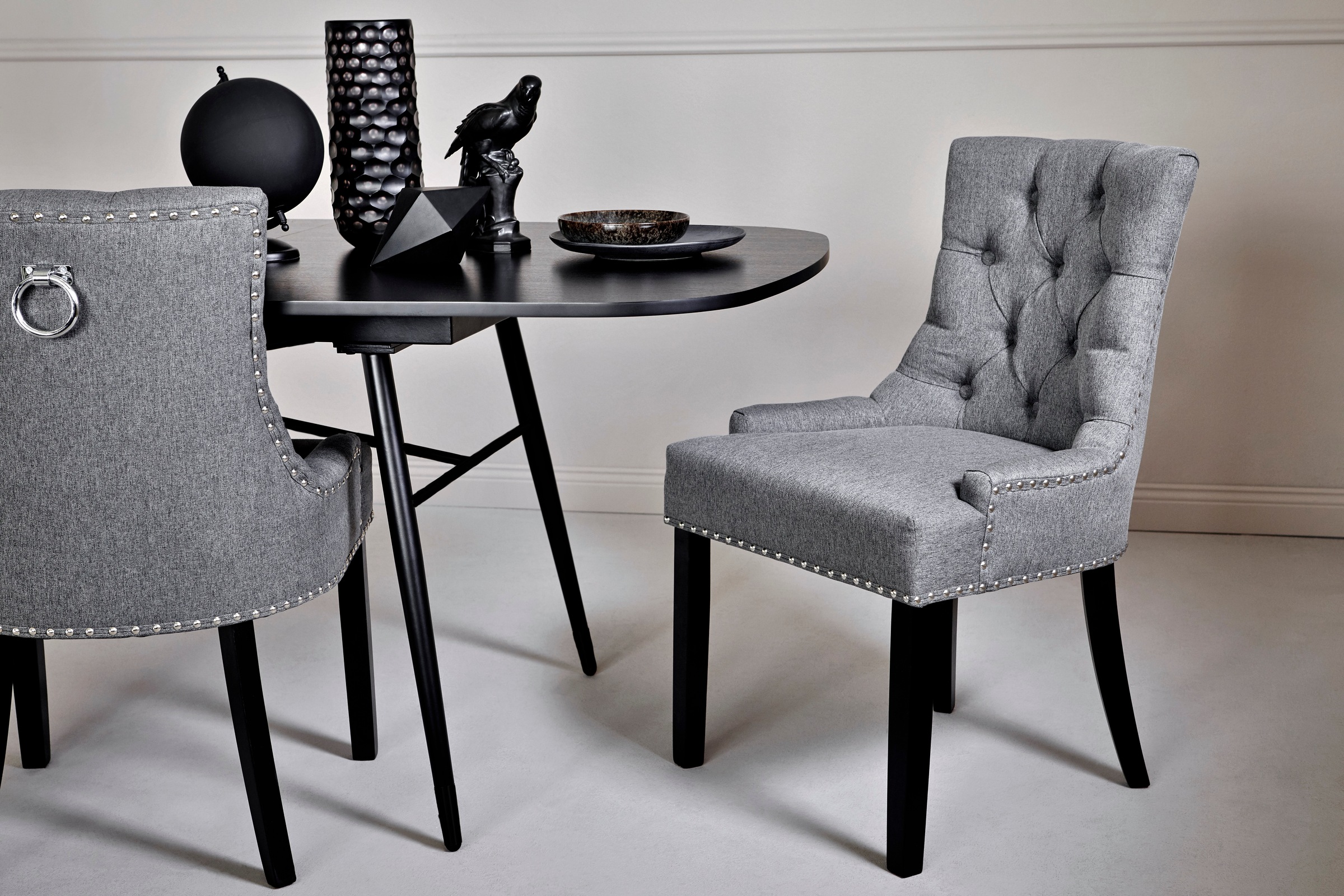 Jahnke Esszimmerstuhl "SAVIK DEVON" () 1 Stk. Webstoff Chesterfield-Look & günstig online kaufen