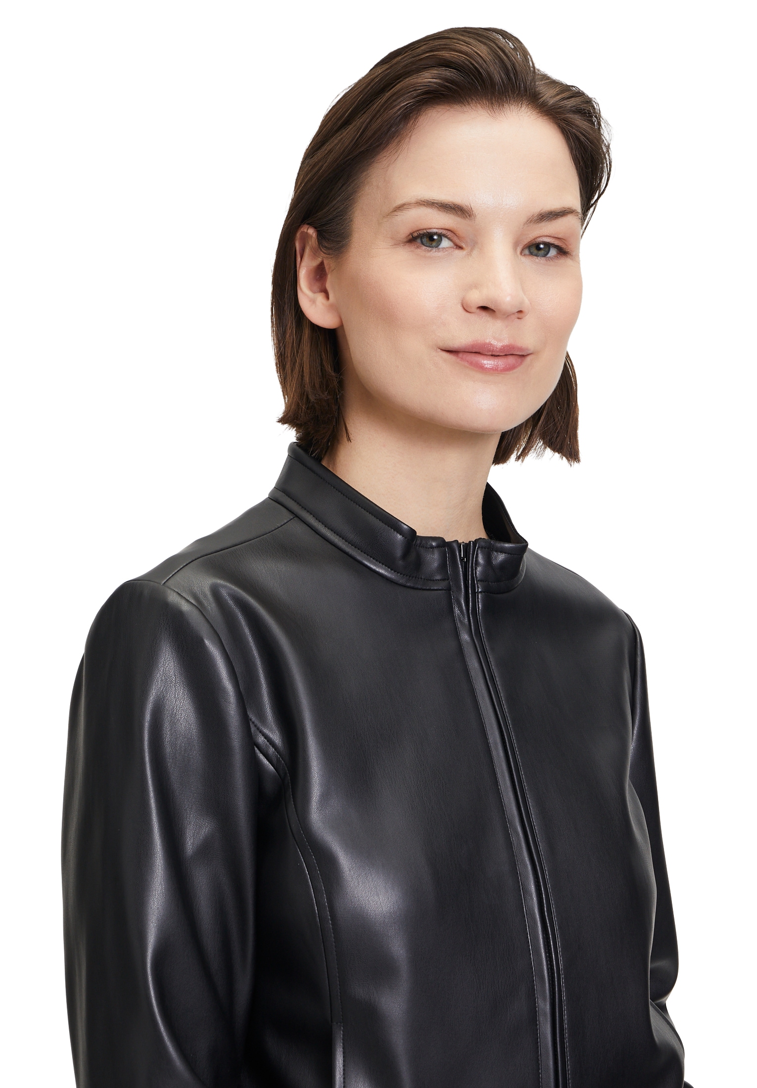 Betty&Co Jackenblazer »Betty & Co Damen Bikerjacke mit Stehkragen«, Nahtführung