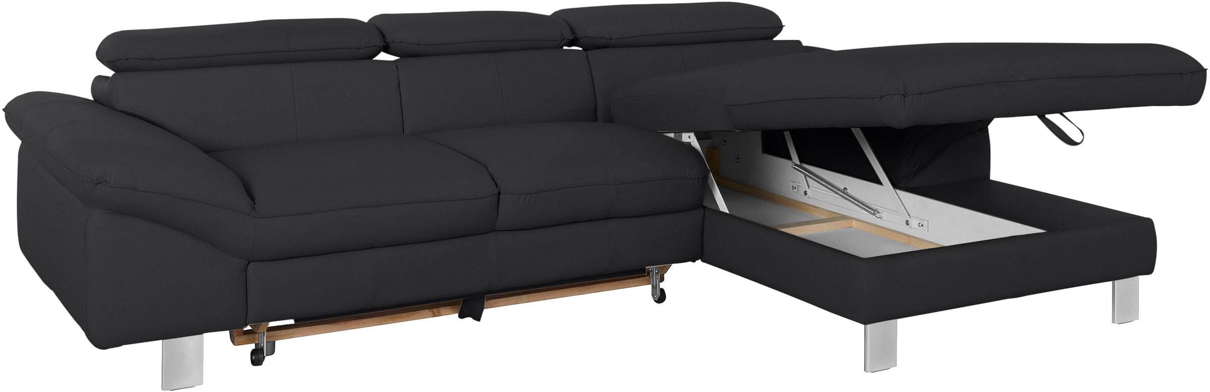 COTTA Ecksofa Driver, mit Kopfteilverstellung, wahlweise mit Bettfunktion