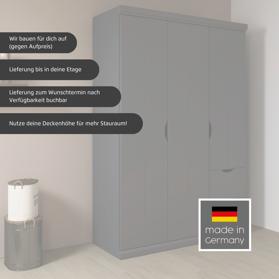 Thumbnail - rauch Kleiderschrank "Drehtürenschrank Schrank Garderobe Wäscheschrank Schlafzimmer MARLENE" in 3 verschiedenen Ausstatt...