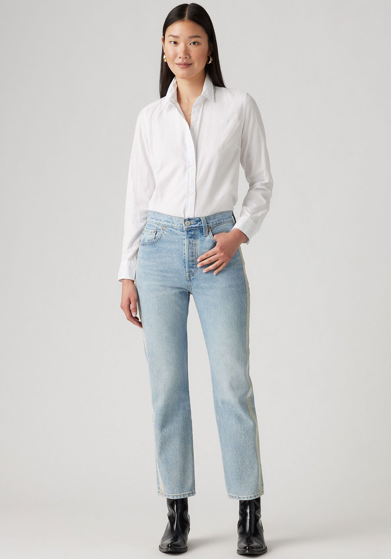 Levi's® 7/8-Jeans »501 CROP«, mit Glitzerdetails an Seitennähten