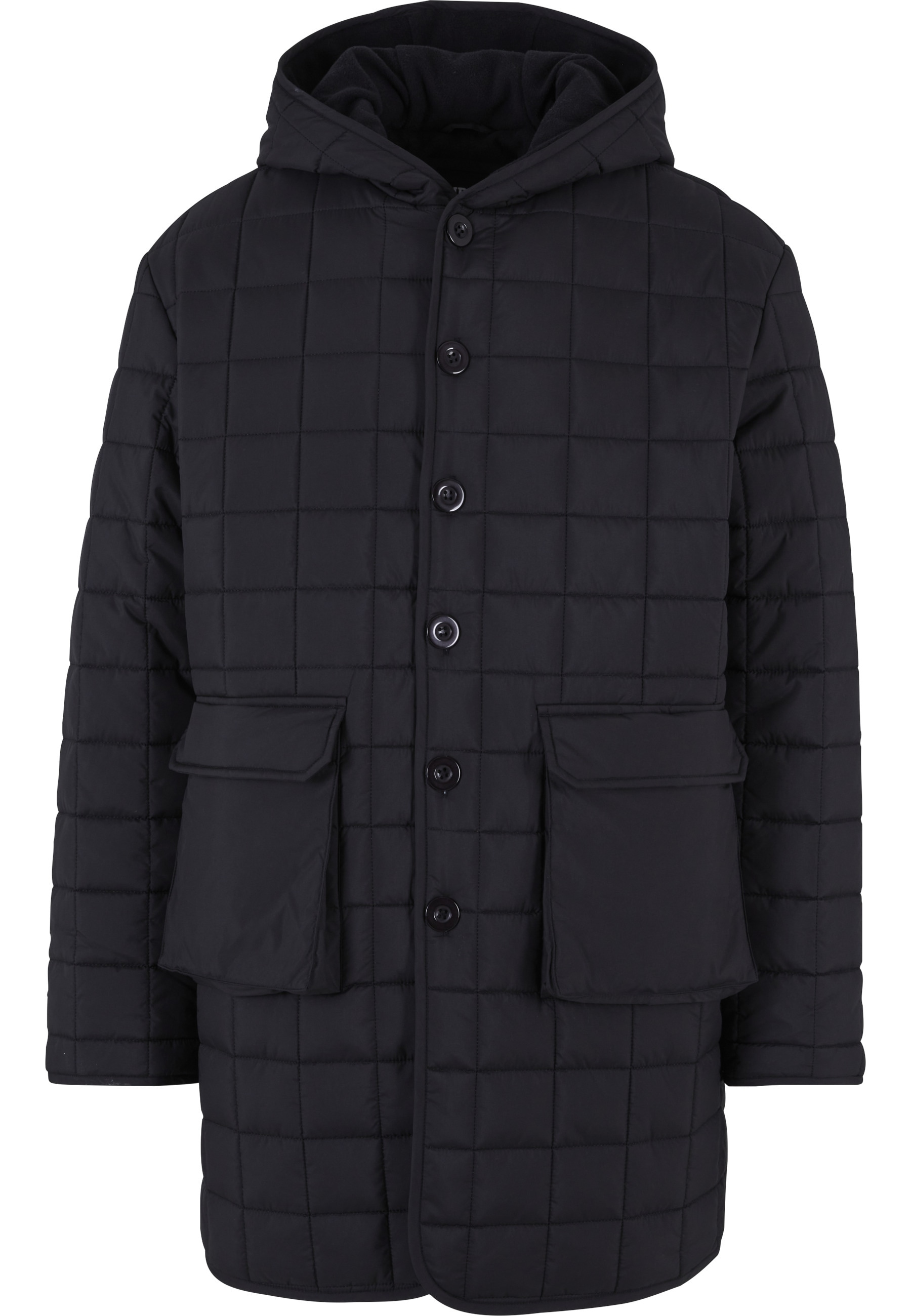 URBAN CLASSICS Winterjacke "Urban Classics Herren Polar Fleece Lined Parka" 1 Stk. tlg. mit Kapuze