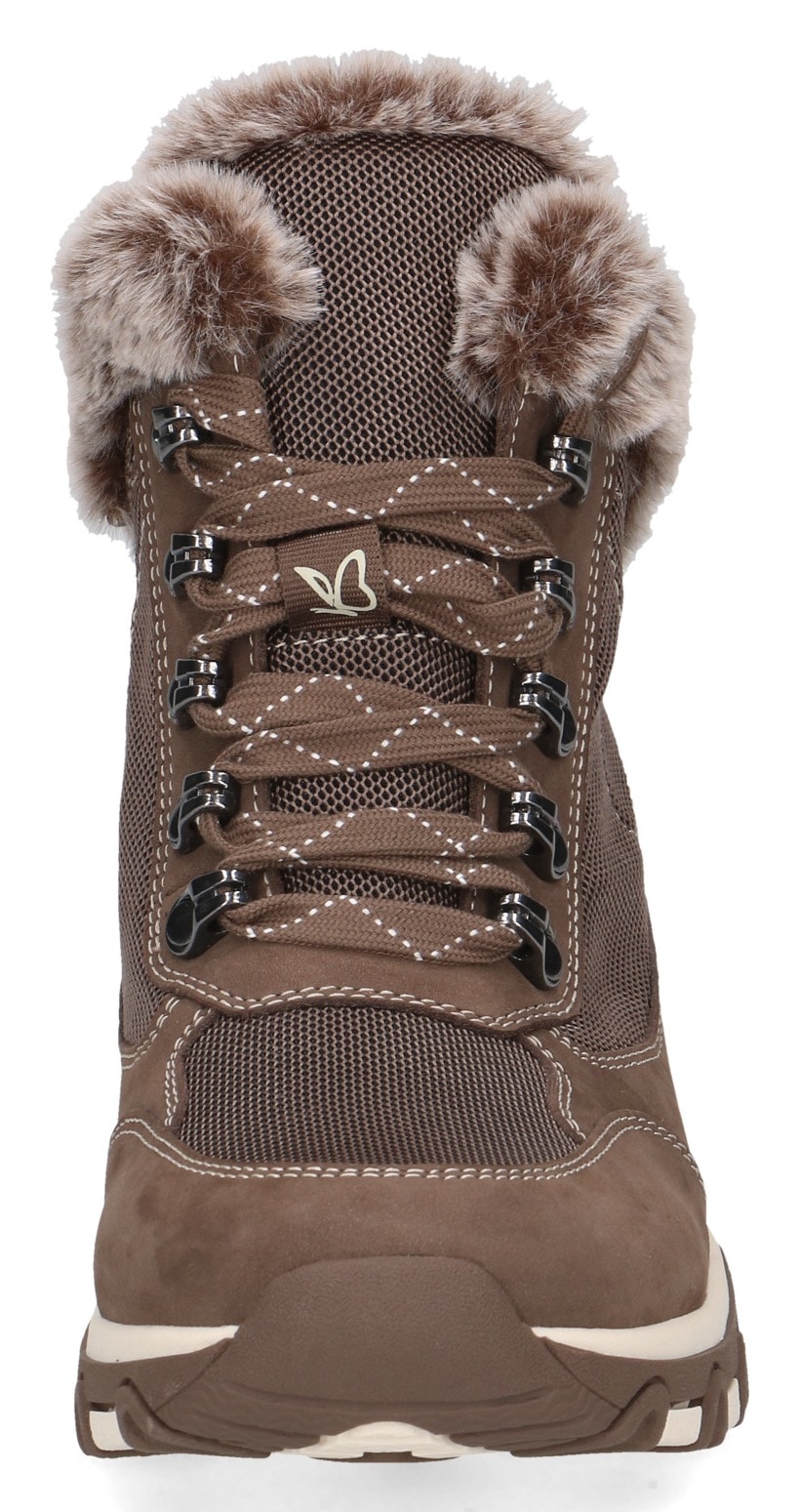 Caprice Winterboots, Keilabsatz, Schnürboots, Outdoorschuh in bequemer Weite