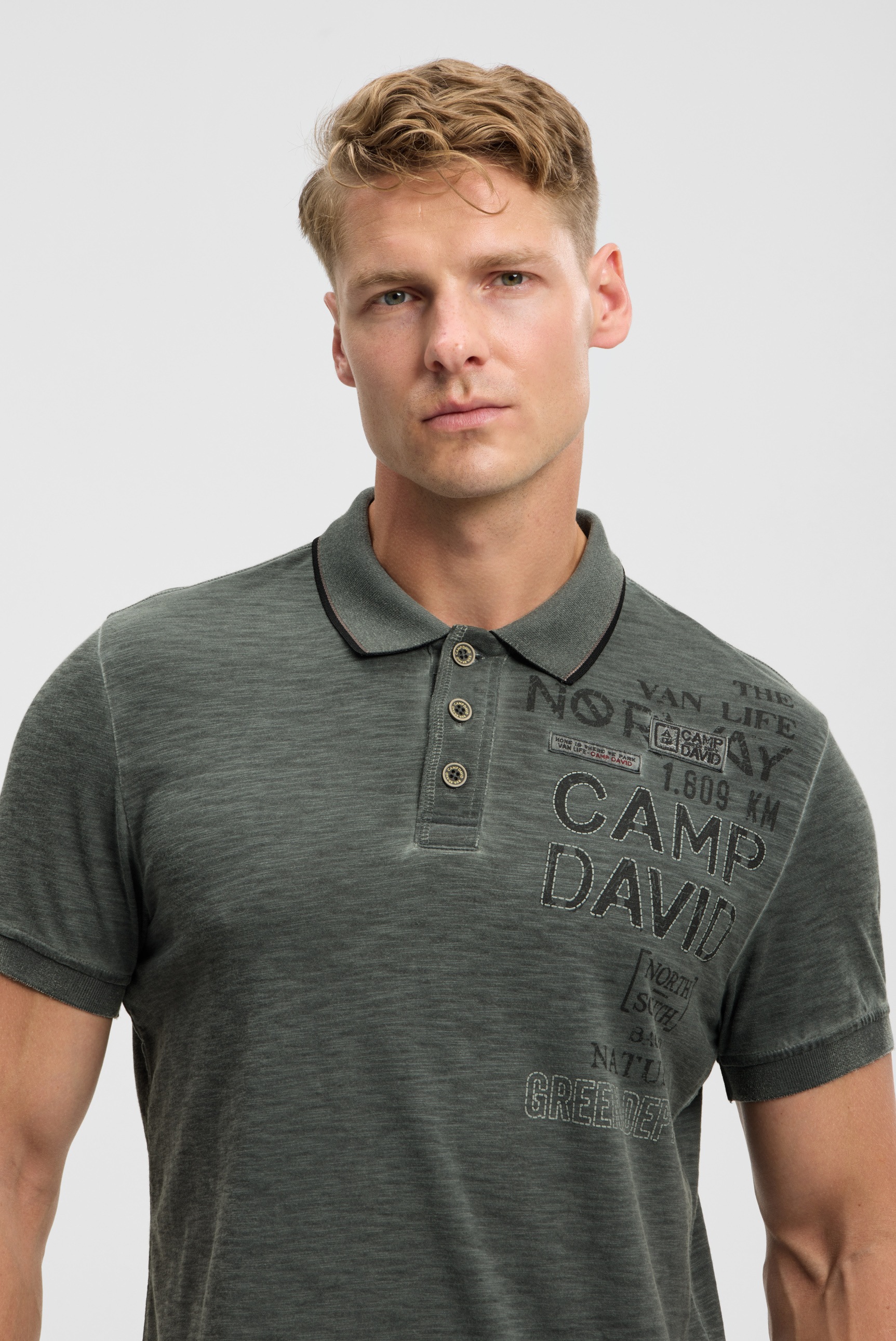 CAMP DAVID Poloshirt aus Baumwolle