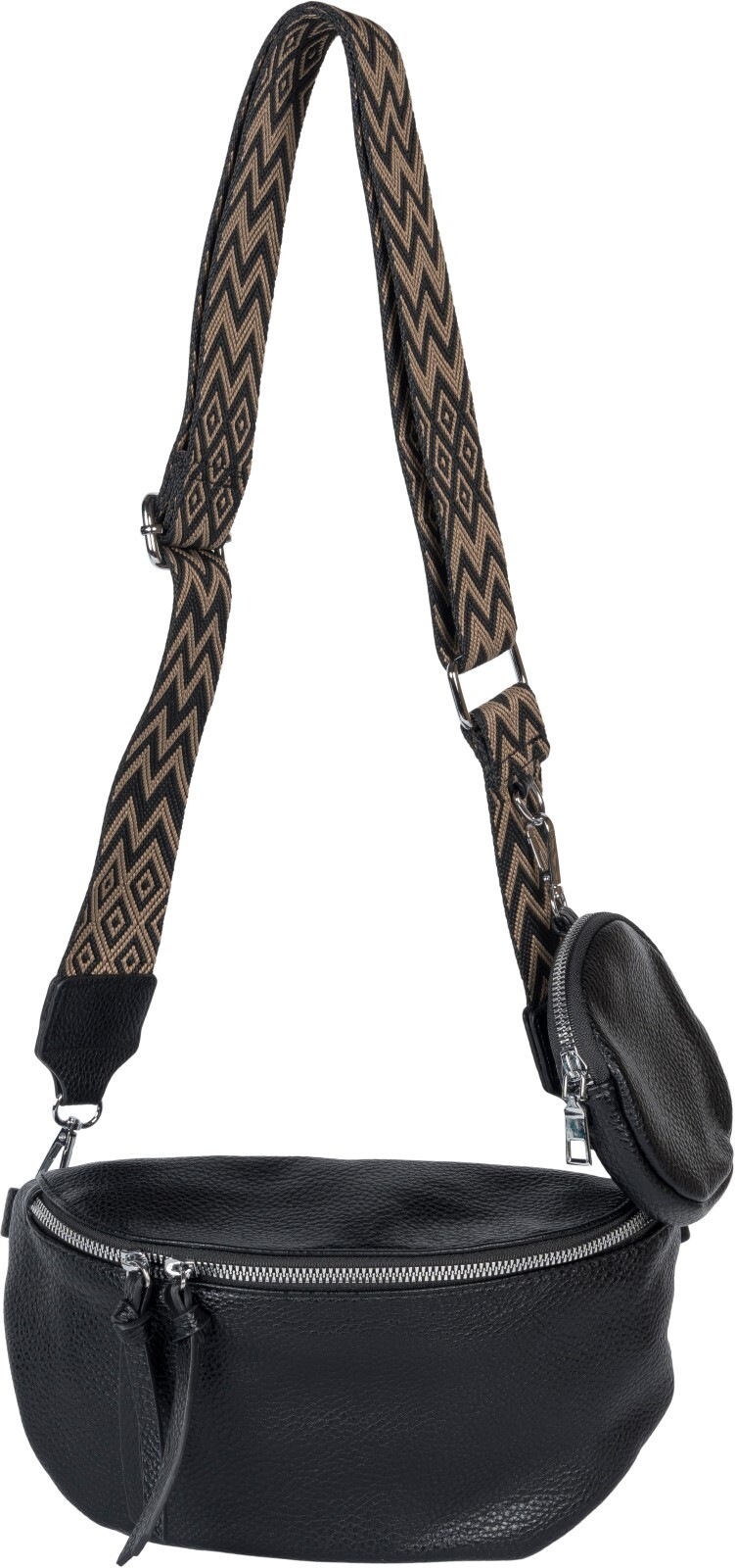 styleBREAKER Umhängetasche "2-Teiliges Set Halbmond Crossbody Bag"