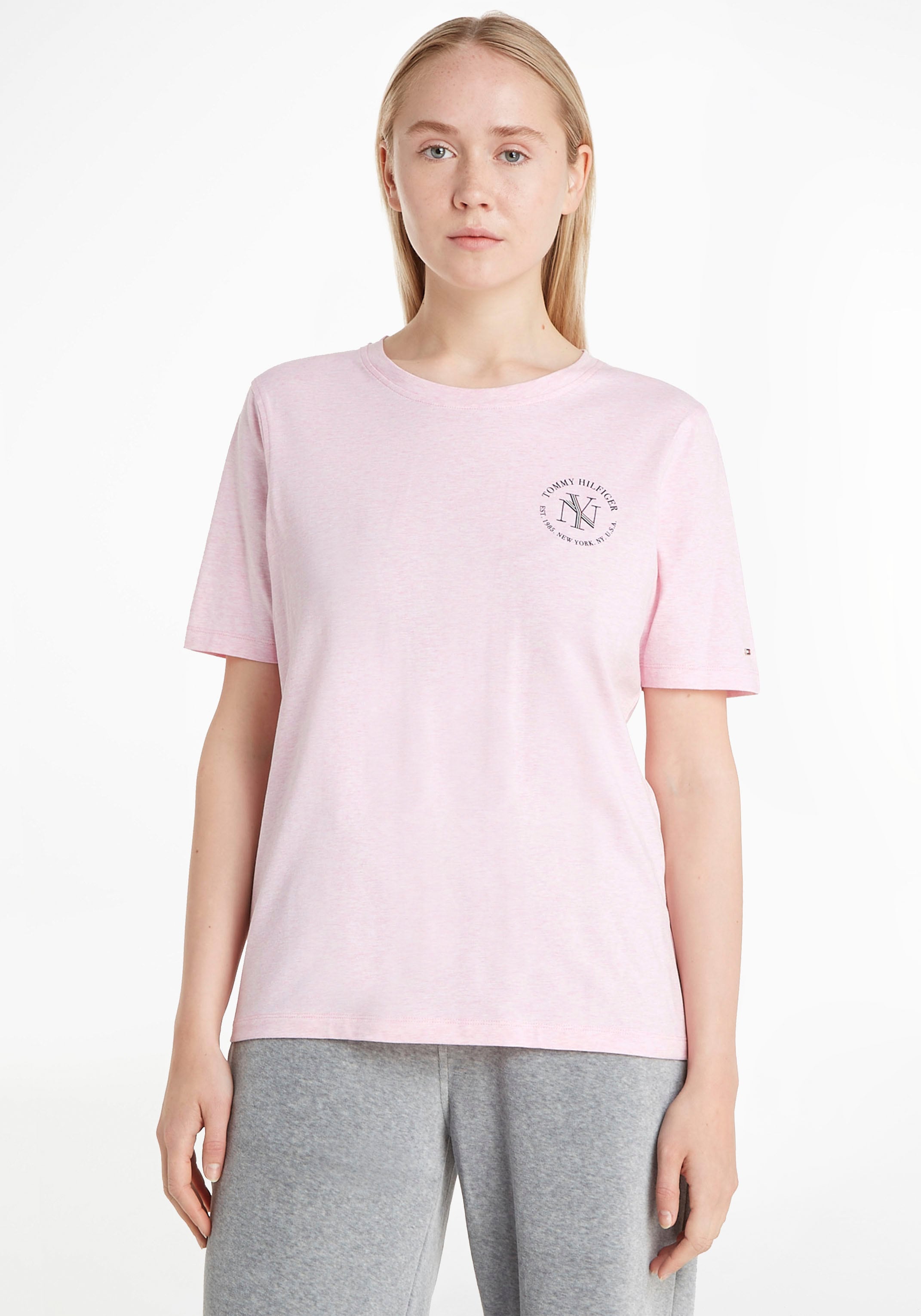 Tommy Hilfiger T-Shirt »REG NYC ROUNDALL C-NK SS«, mit Tommy Hilfiger  Markenlabel kaufen | BAUR