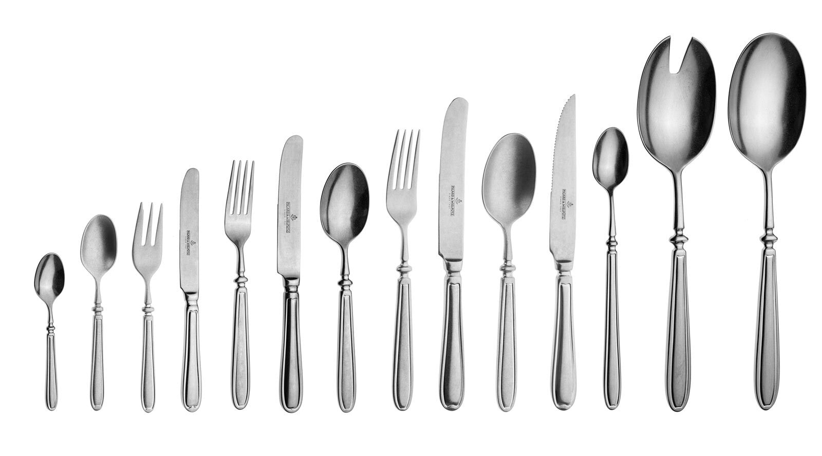 Picard & Wielpütz Solingen Besteck-Set »Tafelbesteck Landhaus 24er Set silber« Spülmaschinengeeignet
