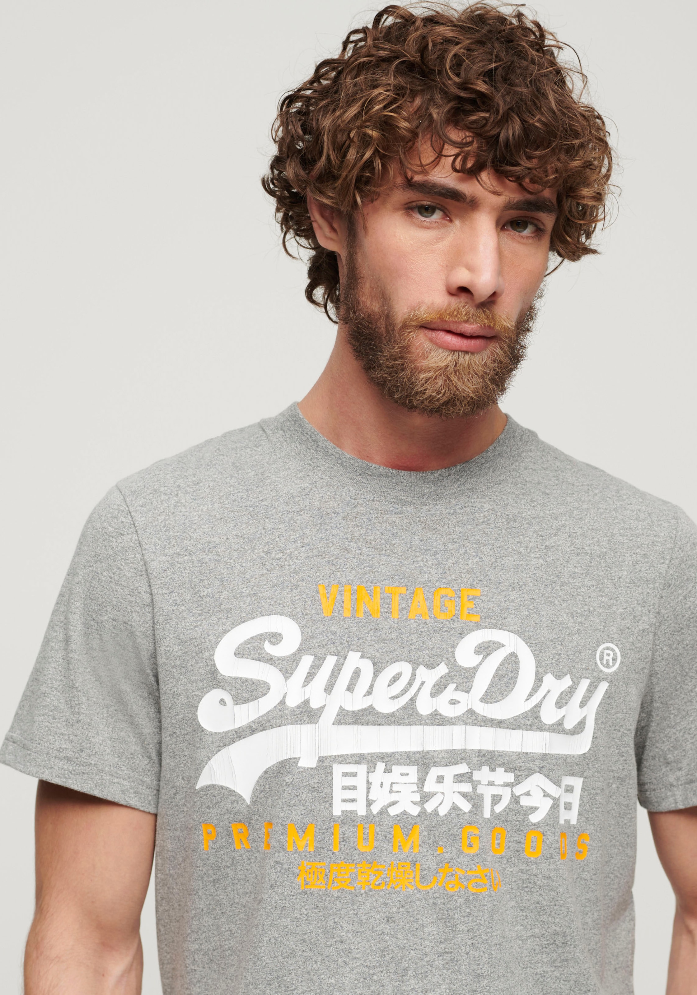 Superdry Print-Shirt "SD-VL DUO TEE", Mit Cracked Print günstig online kaufen