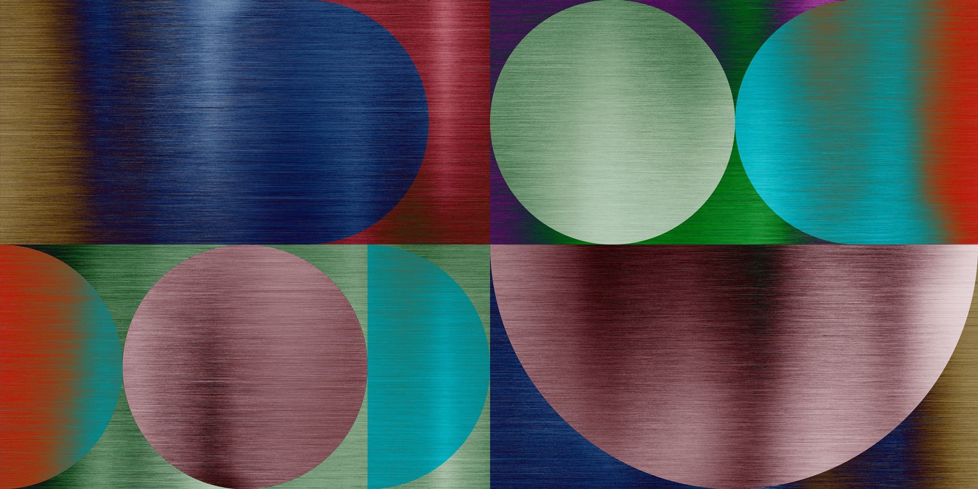 living walls Fototapete »Walls by Patel 5 Fototapete Bunte 3D-Kreise« geometrisch glatt Bunte 3D-Kreise auf 200 g/m² Premium-Vlies