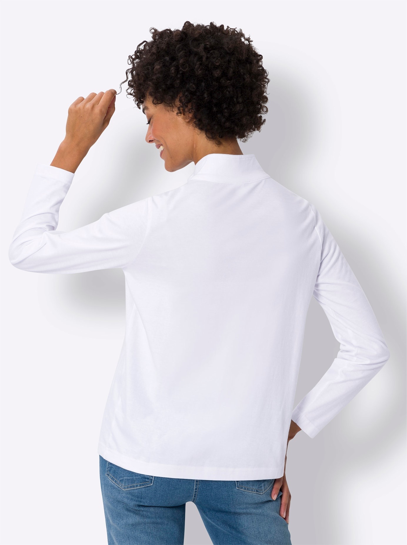 Classic Basics Stehkragenshirt "Langarm-Shirt" günstig online kaufen