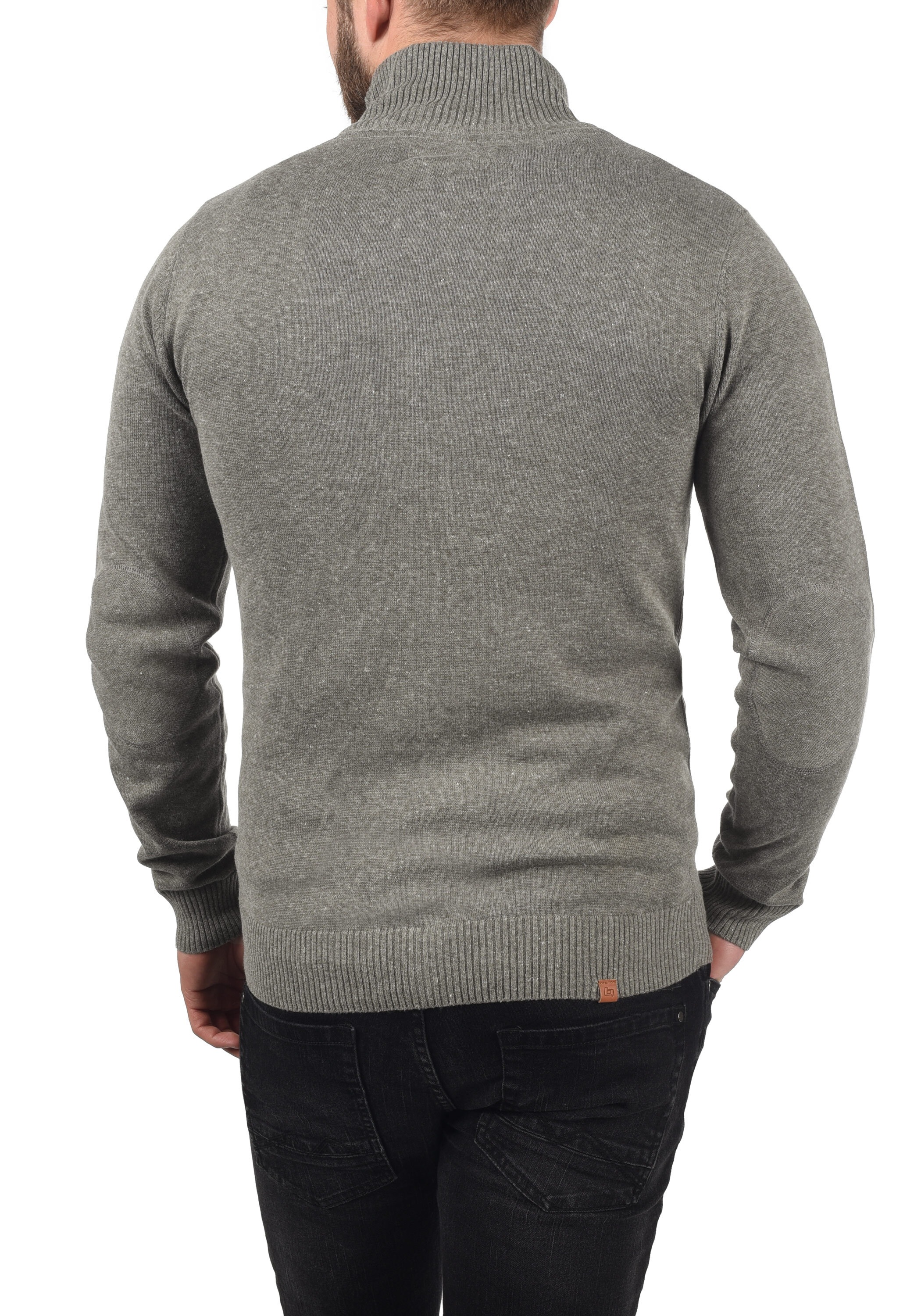 Strickjacke BLEND "Strickjacke BHNorman", Herren, Gr. XL, grau (zink mix), Obermaterial: 50% Baumwolle CO. 50% Polyacryl PAN., Strickjacken Strickjacke 5
