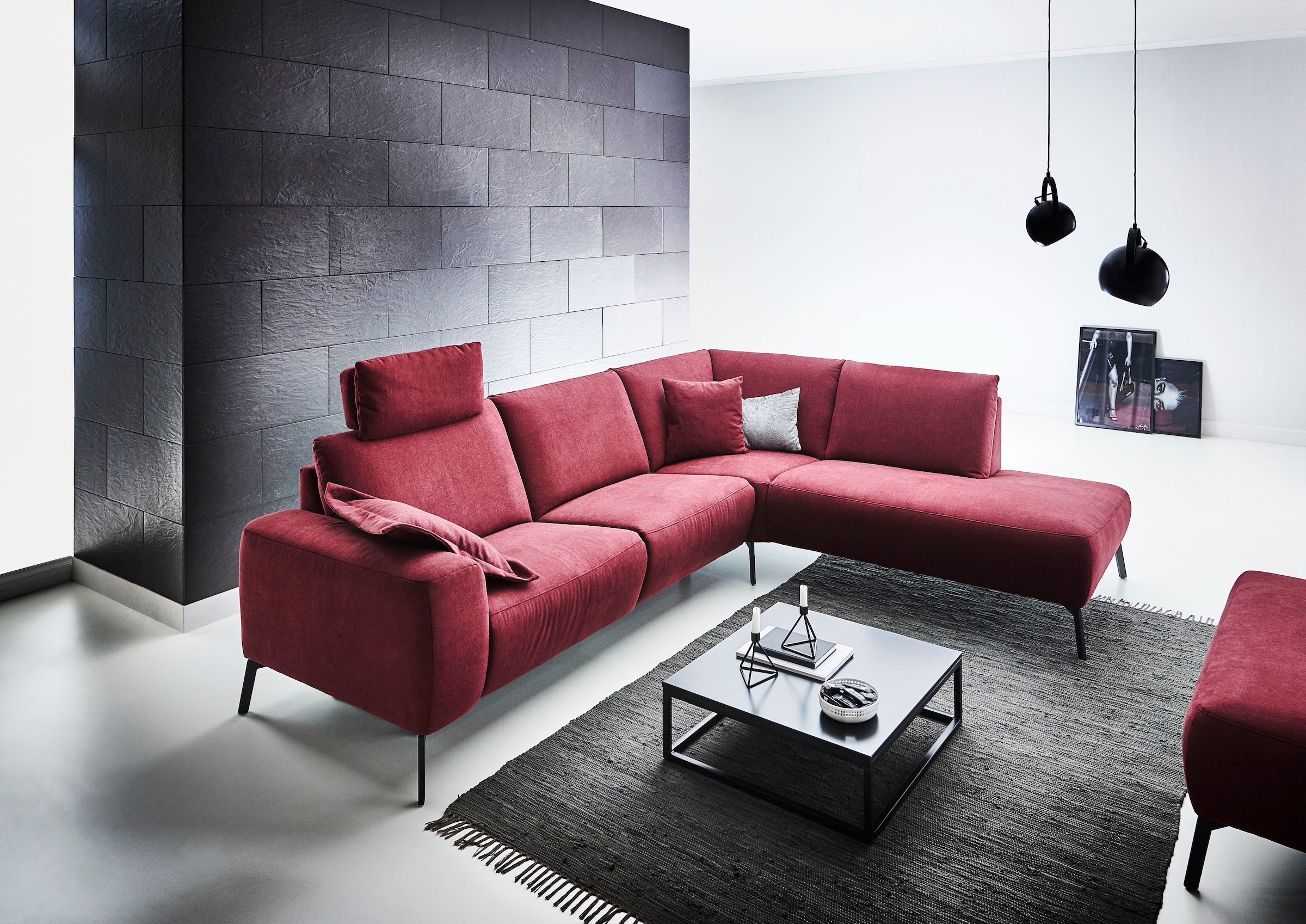 INOSIGN Ecksofa »Bellini L-Form«, incl. motorischer Relaxfunktio, wahlweise Easy Care-Bezug