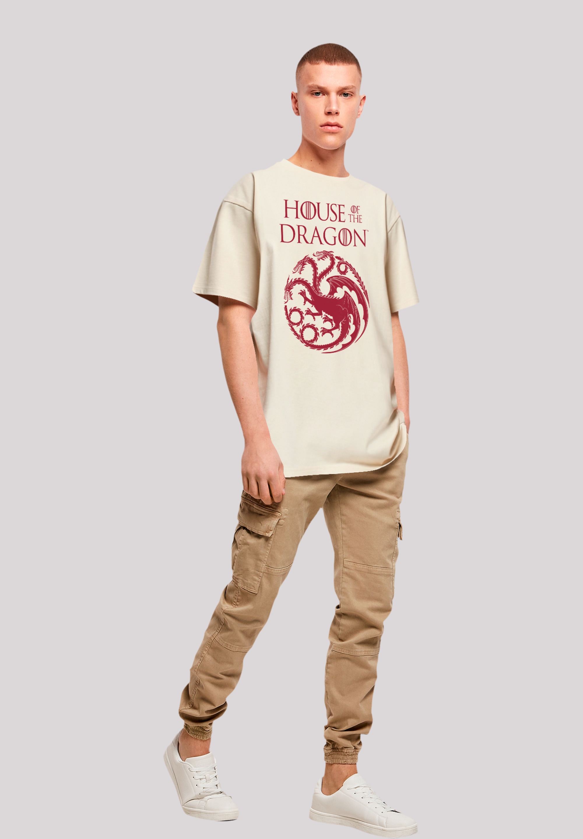F4NT4STIC T-Shirt »House Of The Dragon Targaryen Crest Logo«, Premium Qualität