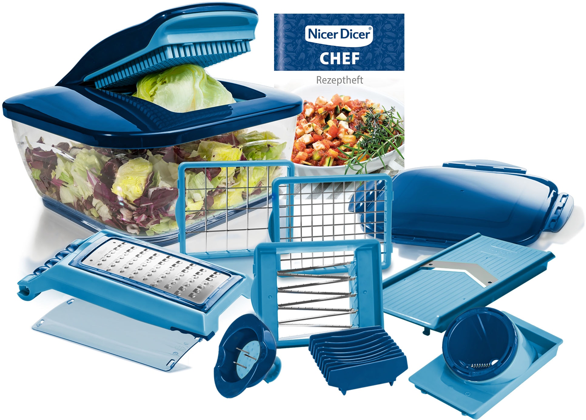 Genius Gemüseschneider »Nicer Dicer Chef, Set 15-tlg., schneiden/reiben, alles mit einem...