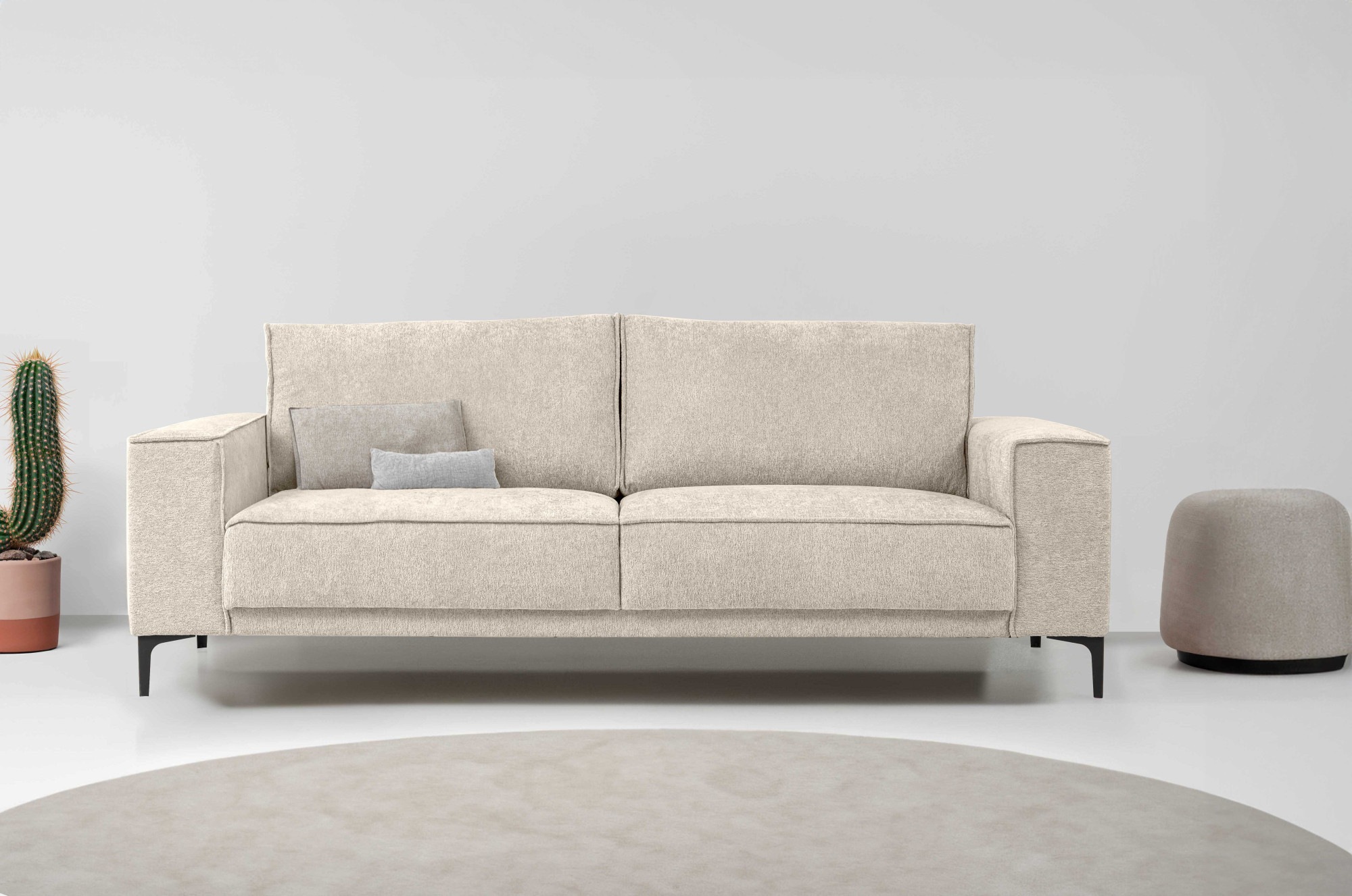 OTTO home 3-Sitzer "3er Sofa Oland, Struktur, Flachgewebe, Luxus-Microfaser günstig online kaufen