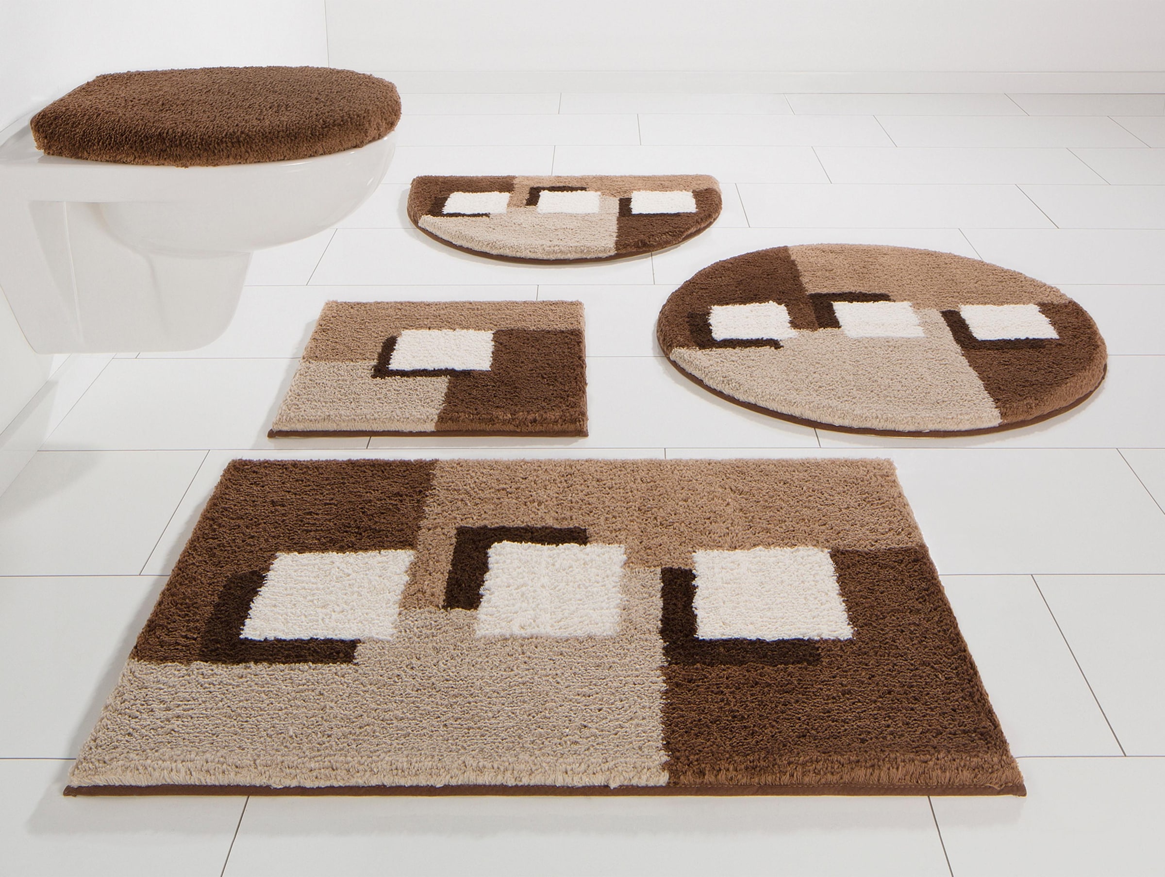 my home Badematte "Ada, Badvorleger, Badezimmer Teppich" Höhe 21 mm rutschh günstig online kaufen