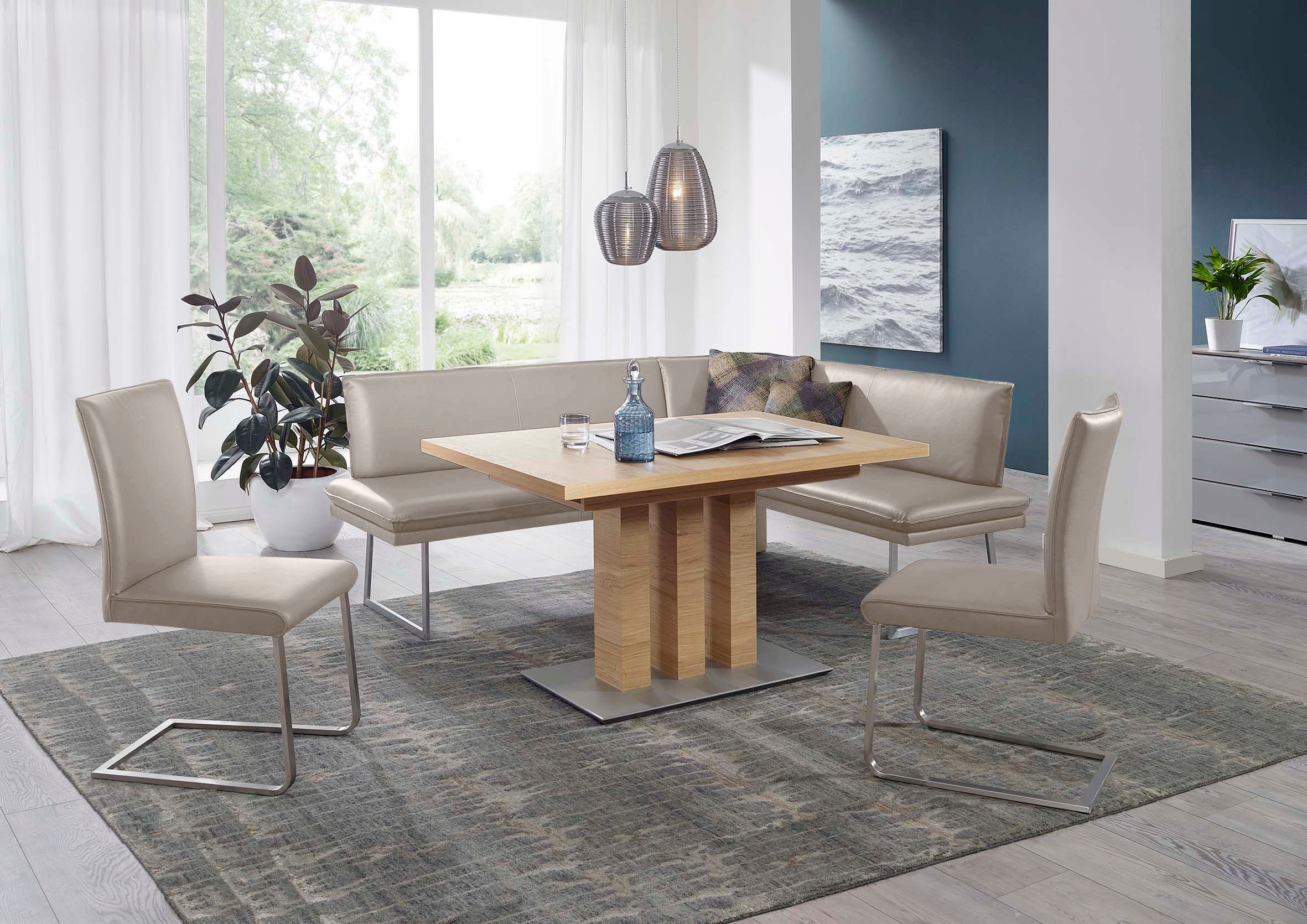 K+W Komfort & Wohnen Essgruppe "Santos III" 4 Stk. tlg. gepolsterte Eckbank günstig online kaufen