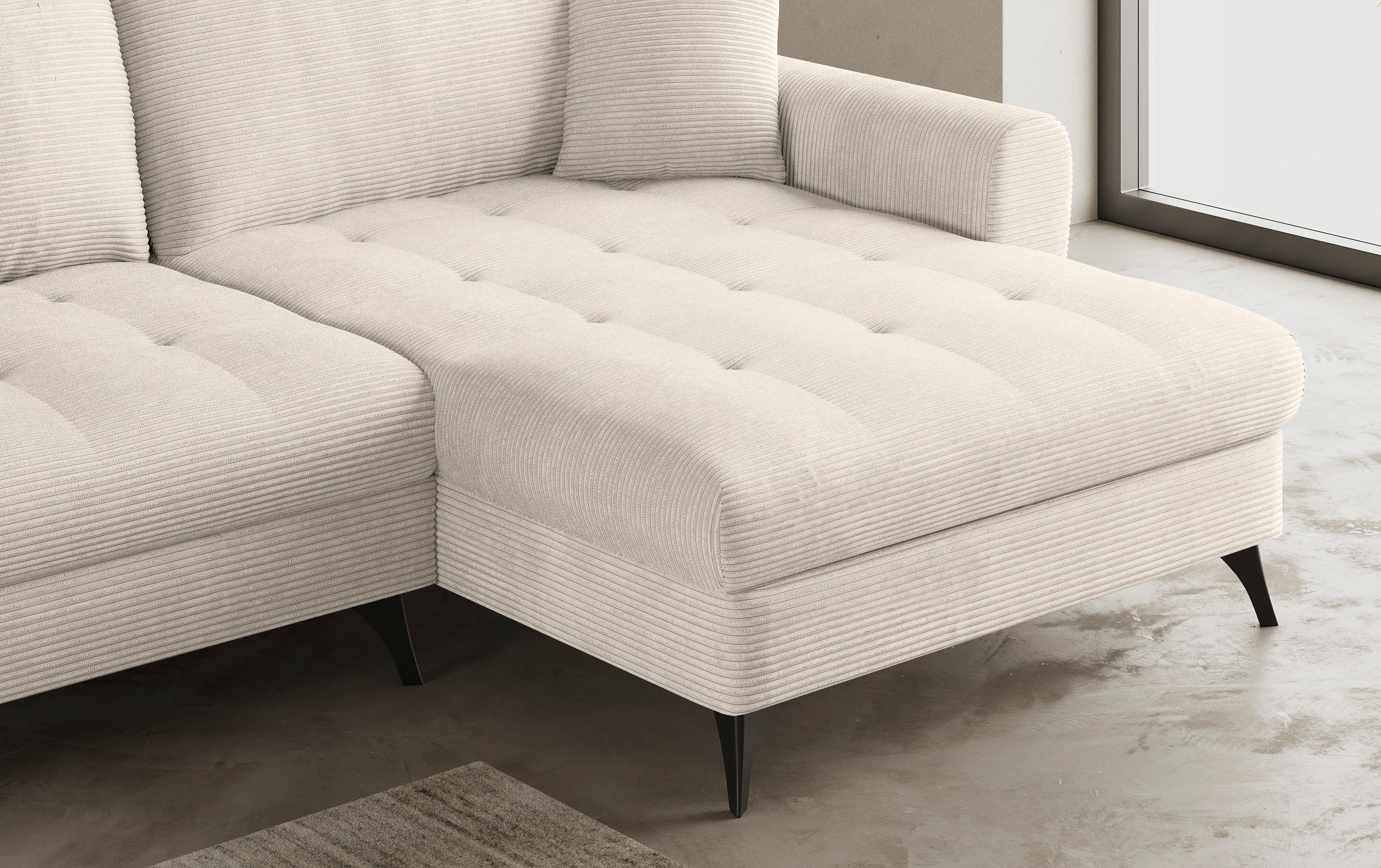 Mr. Couch Ecksofa »Blackburn II L-Form«, Wahlweise mit Kaltschaumpolsterung bis 140 kg belastbar