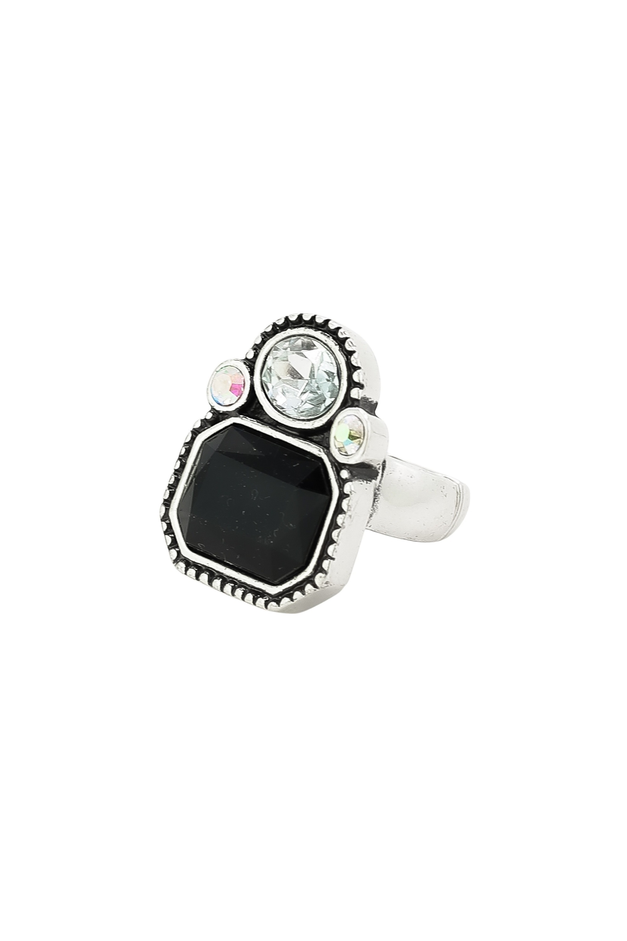 Fingerring "Blinger", schwarz, COLLEZIONE ALESSANDRO, Fingerringe, Damen, Messing, Fingerring