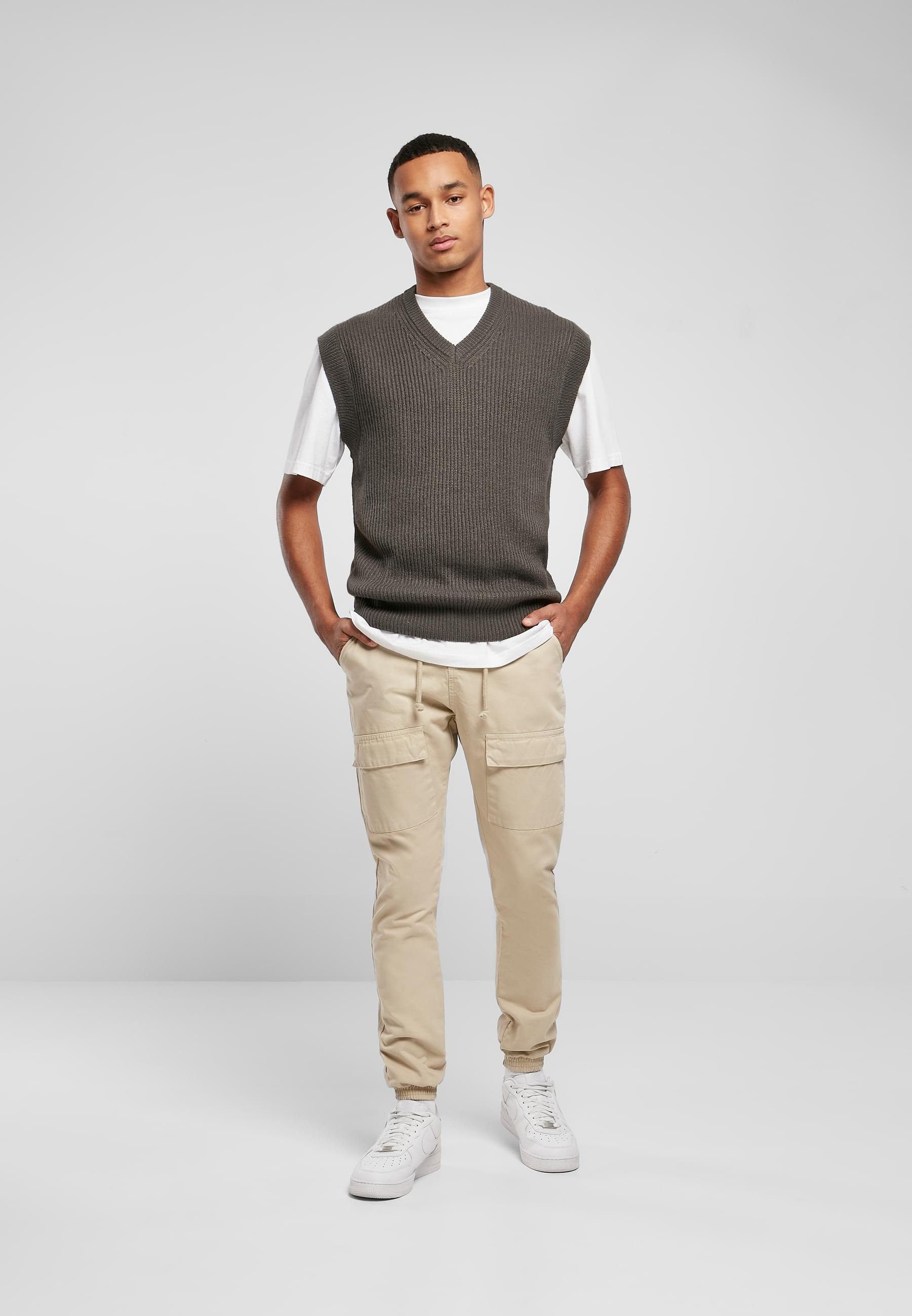 URBAN CLASSICS Rundhalspullover »Urban Classics Herren Knit Slipover«