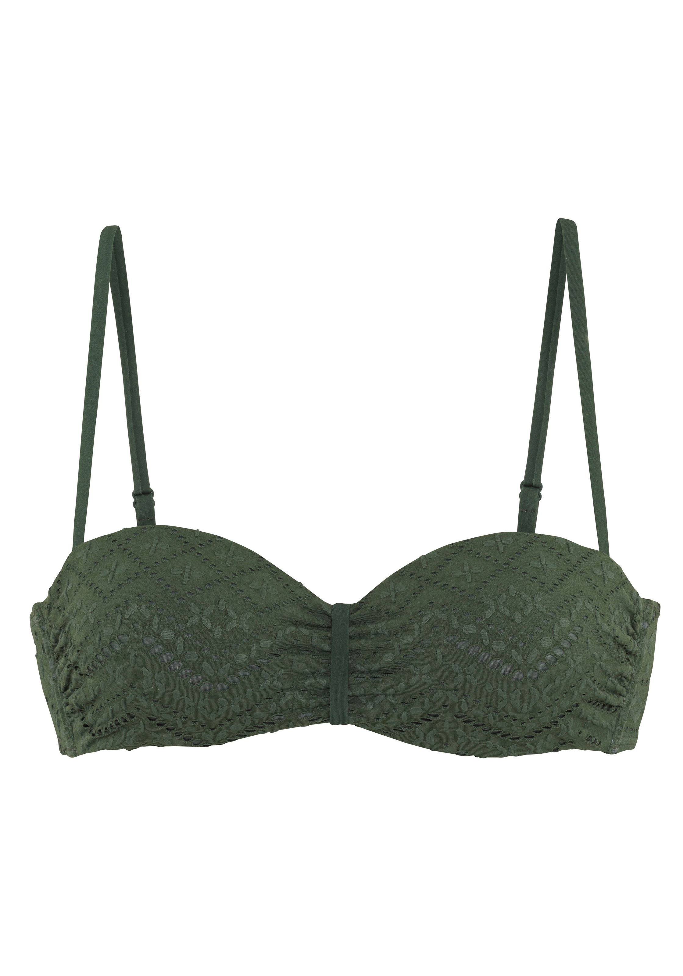 LASCANA Bügel-Bandeau-Bikini-Top "Omara", mit Lochstickerei günstig online kaufen
