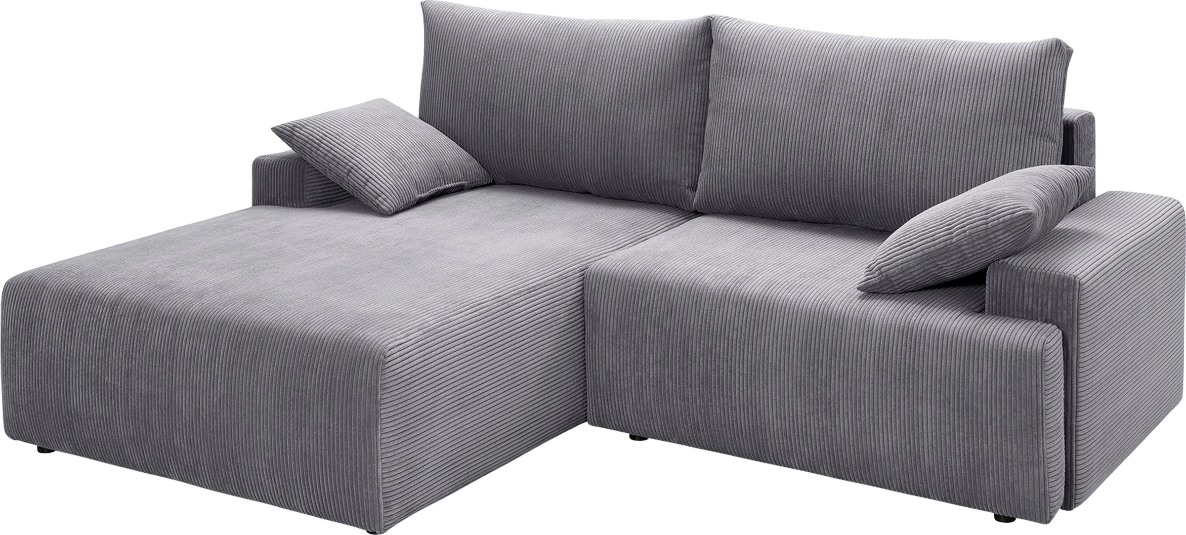 exxpo - sofa fashion Ecksofa »Orinoko, aktuelles Design und hoher Sitzkomfort, L-Form«, inkl. Bettfunktion und Bettkasten, schöne Farben im angesagten Cord